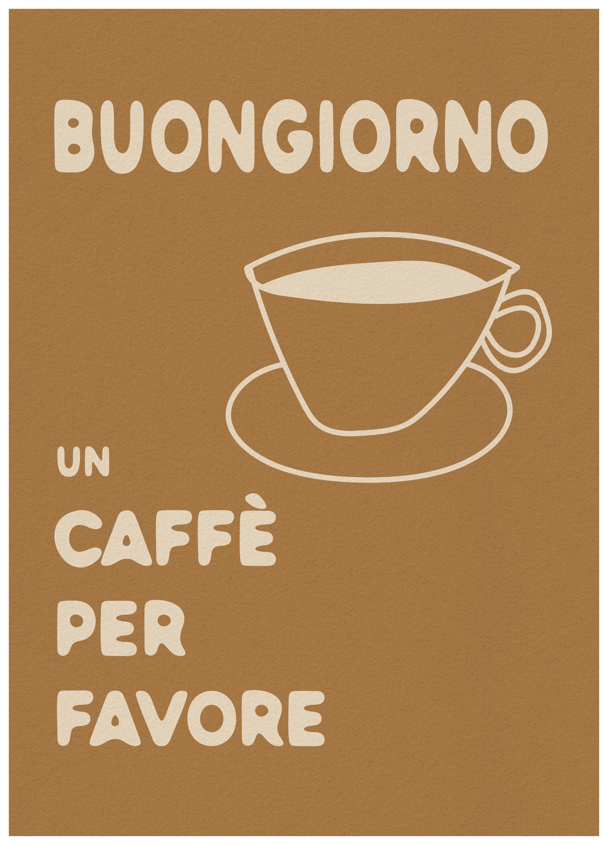 Prints Andreas Magnusson - Buongiorno Coffee Cup Poster (70x100 cm) - Poster Store