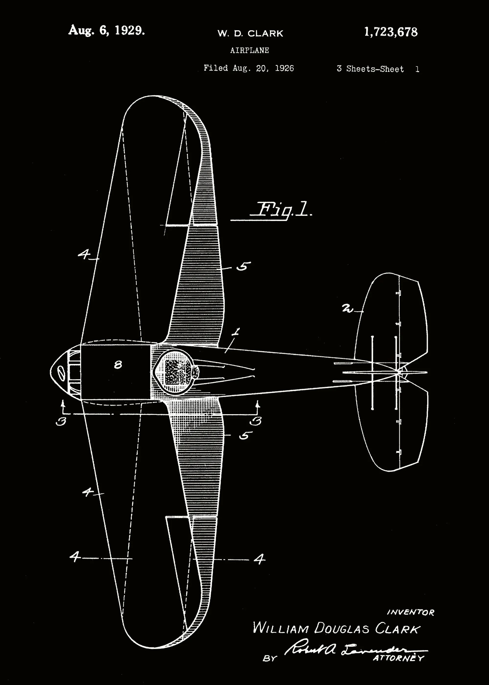 Andreas Magnusson - Patente de Avión Vintage Póster 0