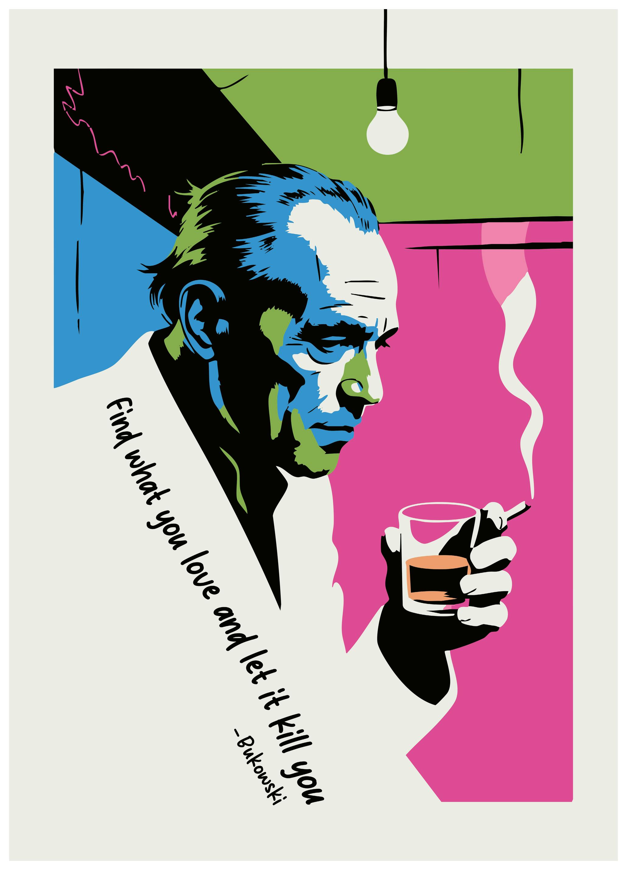 Andreas Magnusson - Homme Fumant Citation Réfléchie Affiche (50x70 cm) - Poster Store