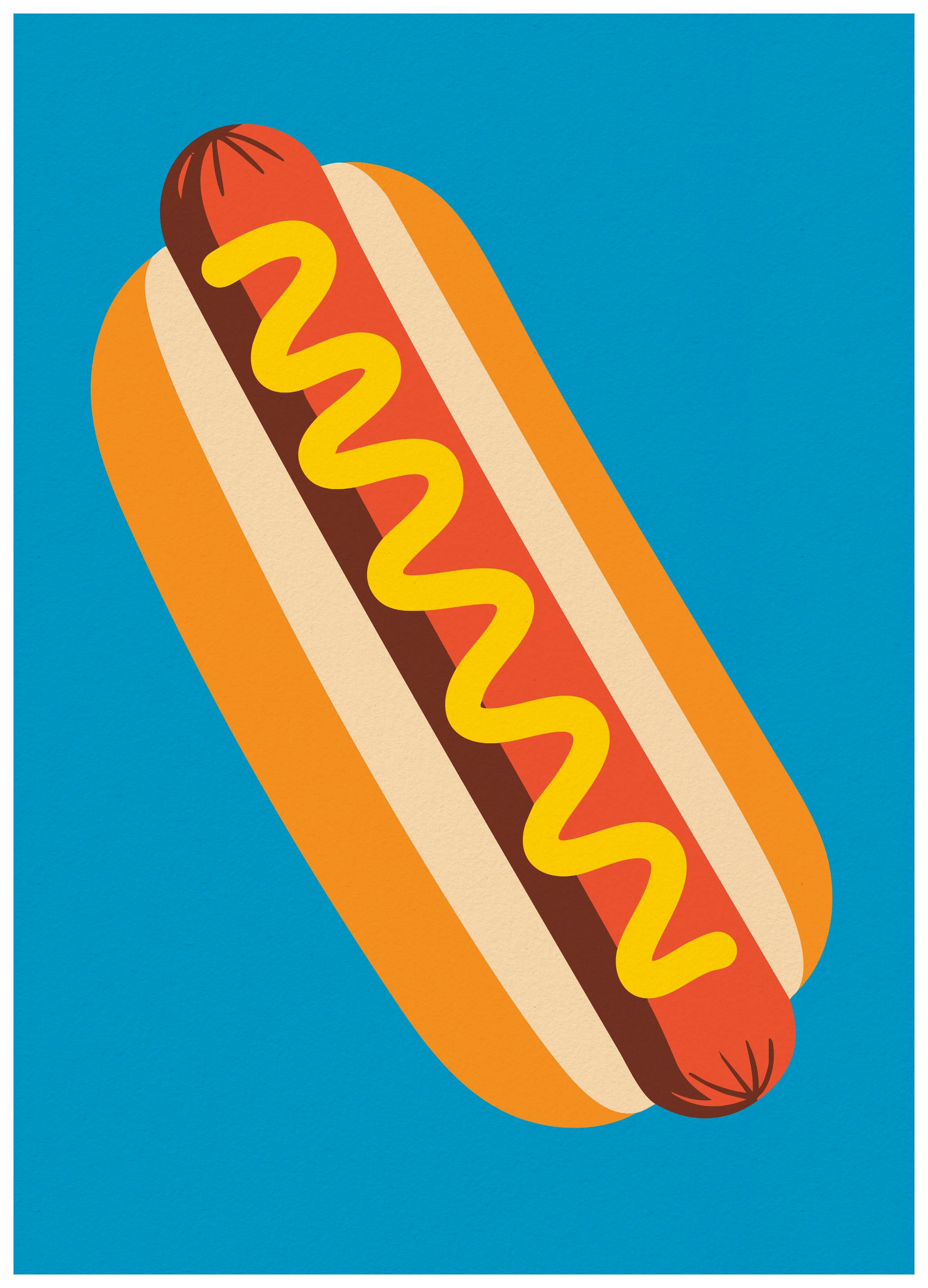 Andreas Magnusson - Hot Dog Classique Poster (70x100 cm) - Poster Store