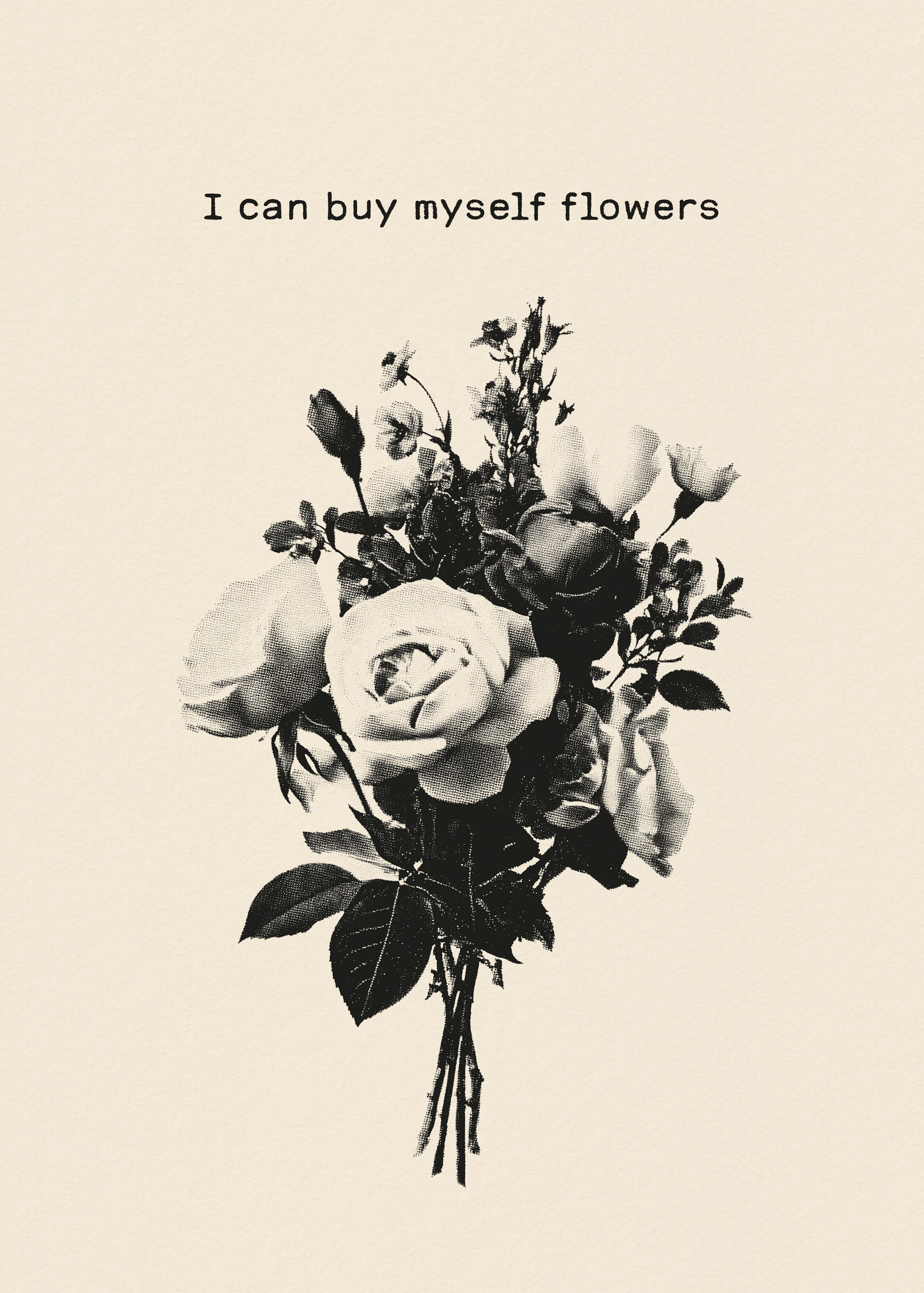 Andreas Magnusson - Ramo de Rosas Monocromo Póster 0