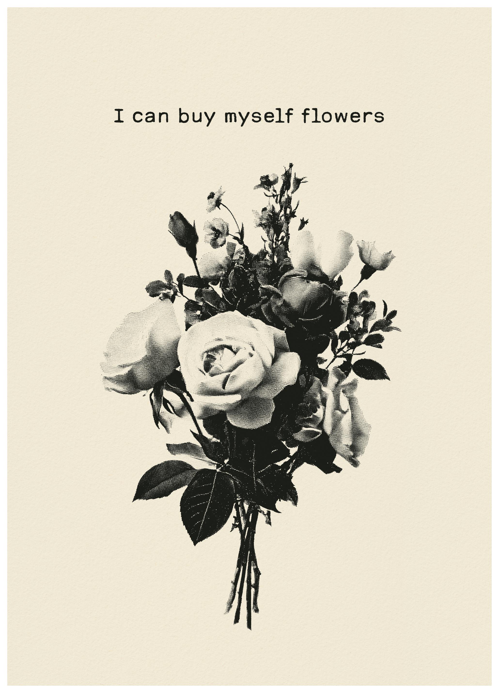 Andreas Magnusson - Monokrom Rosebukett Plakat (40x50 cm) - Poster Store