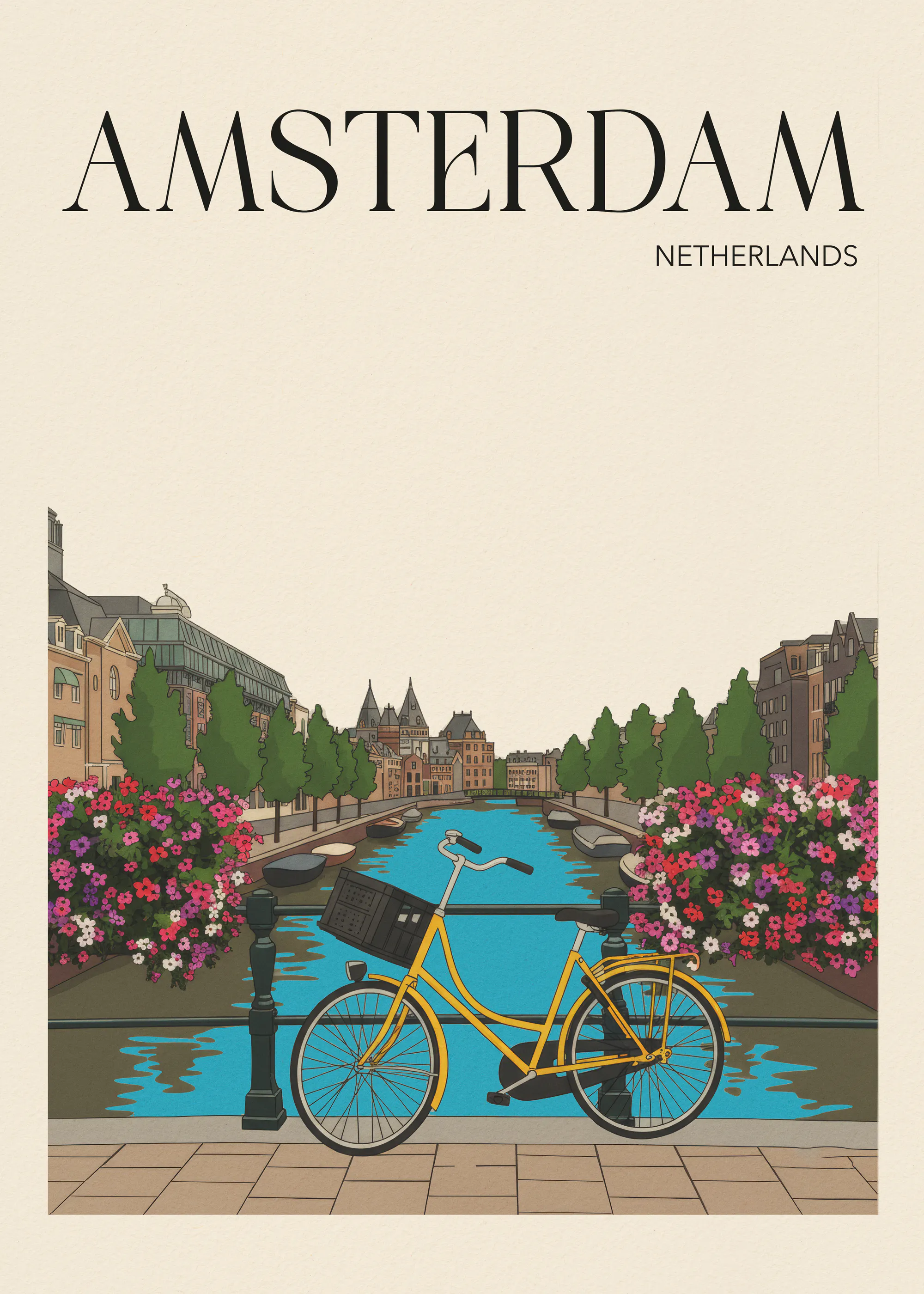 Andreas Magnusson - Bicicleta en el Canal de Ámsterdam Póster 0
