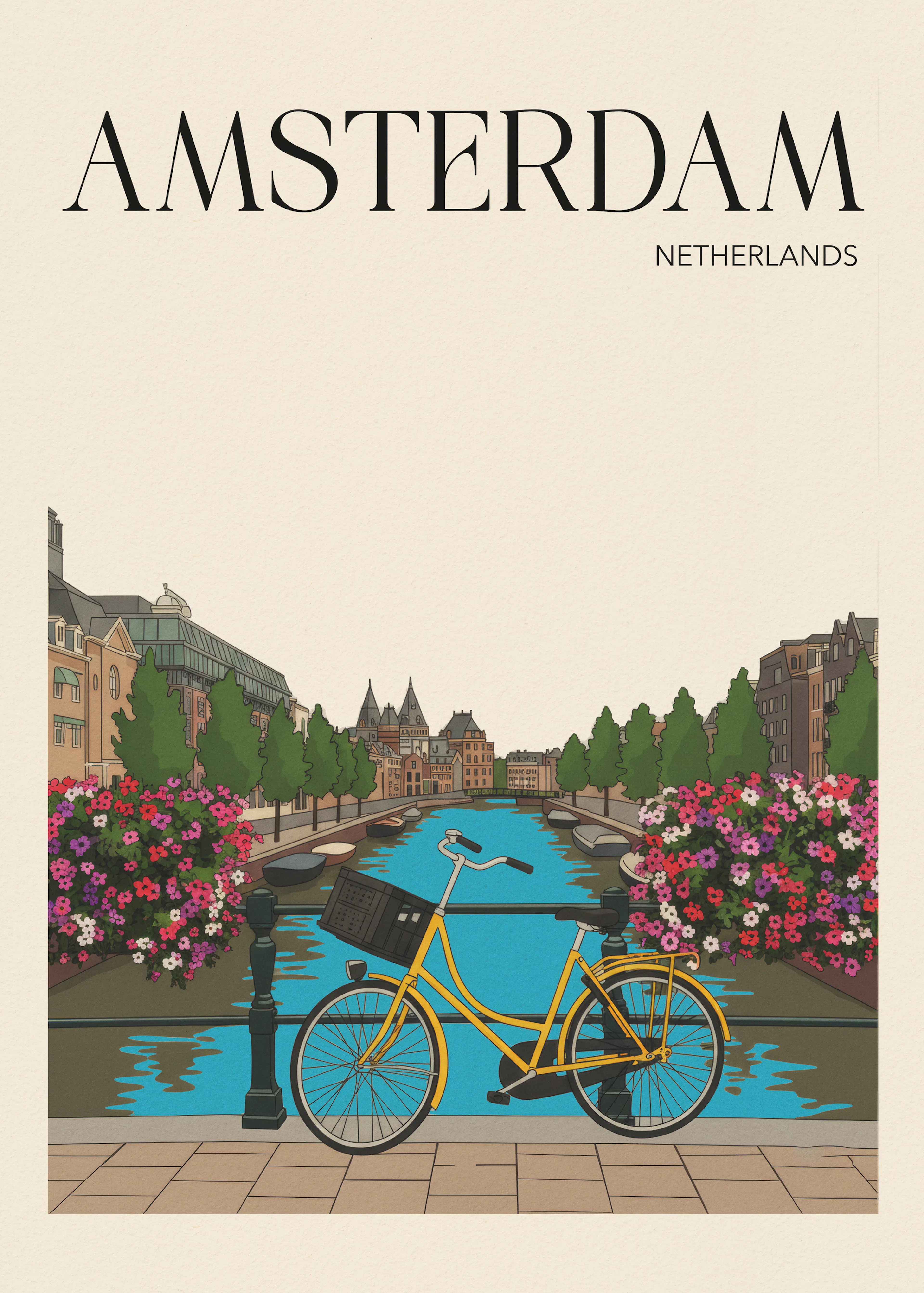 Andreas Magnusson - Bicicleta en el Canal de Ámsterdam Póster 0