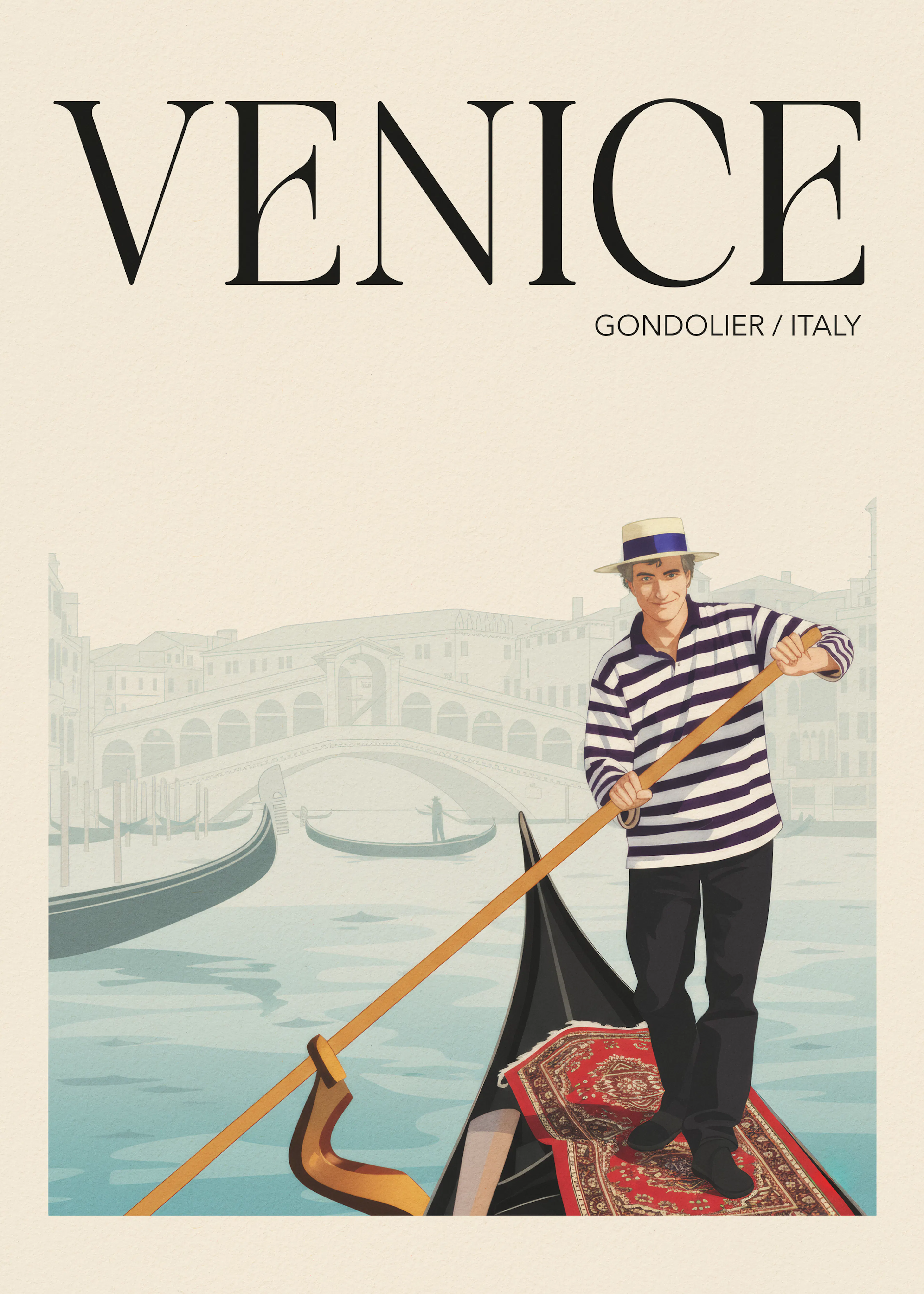 Andreas Magnusson - Escena del Gondolero Veneciano Póster 0