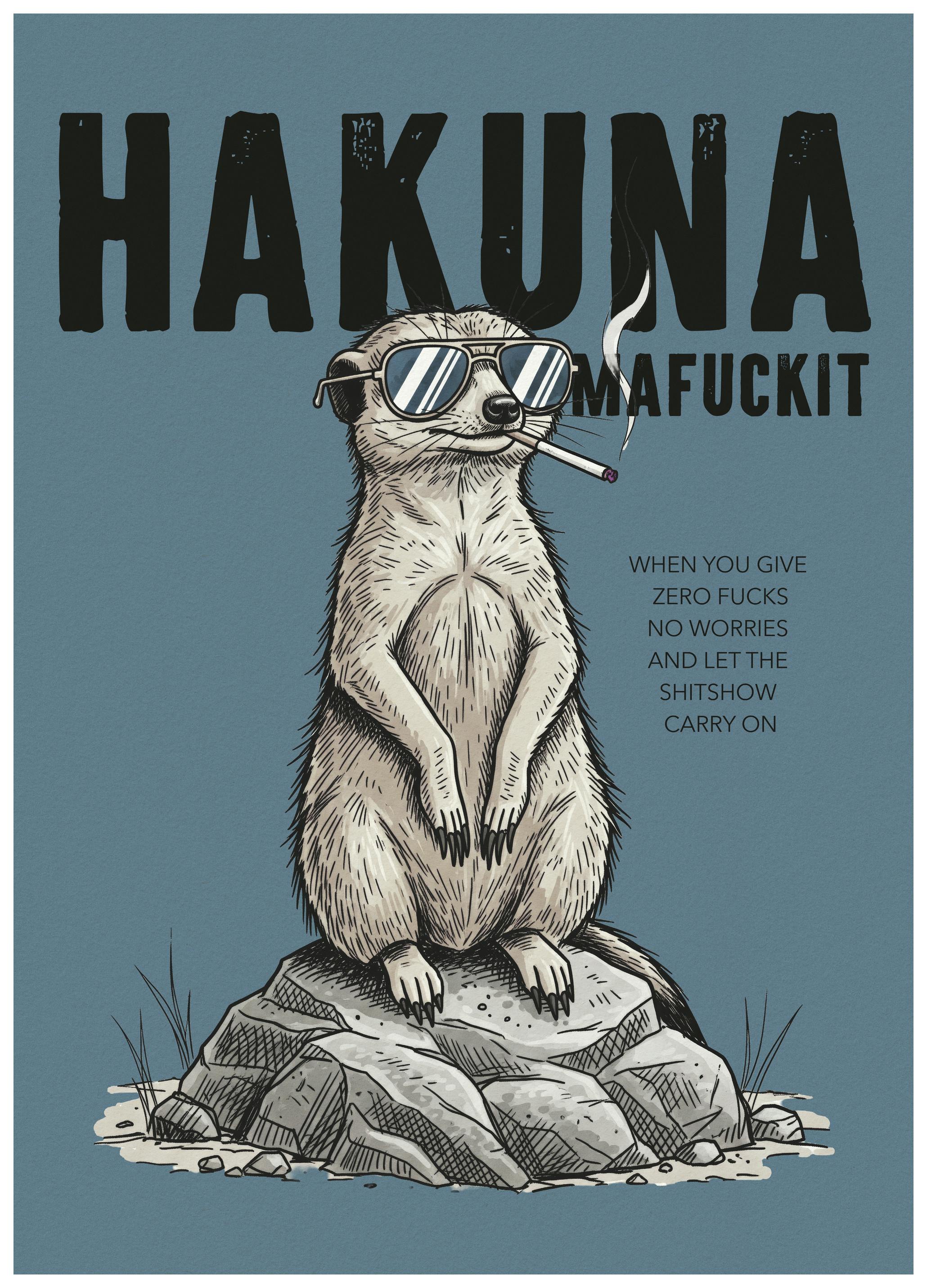 Andreas Magnusson - Kul Røykende Surikat Plakat (21x30 cm) - Poster Store