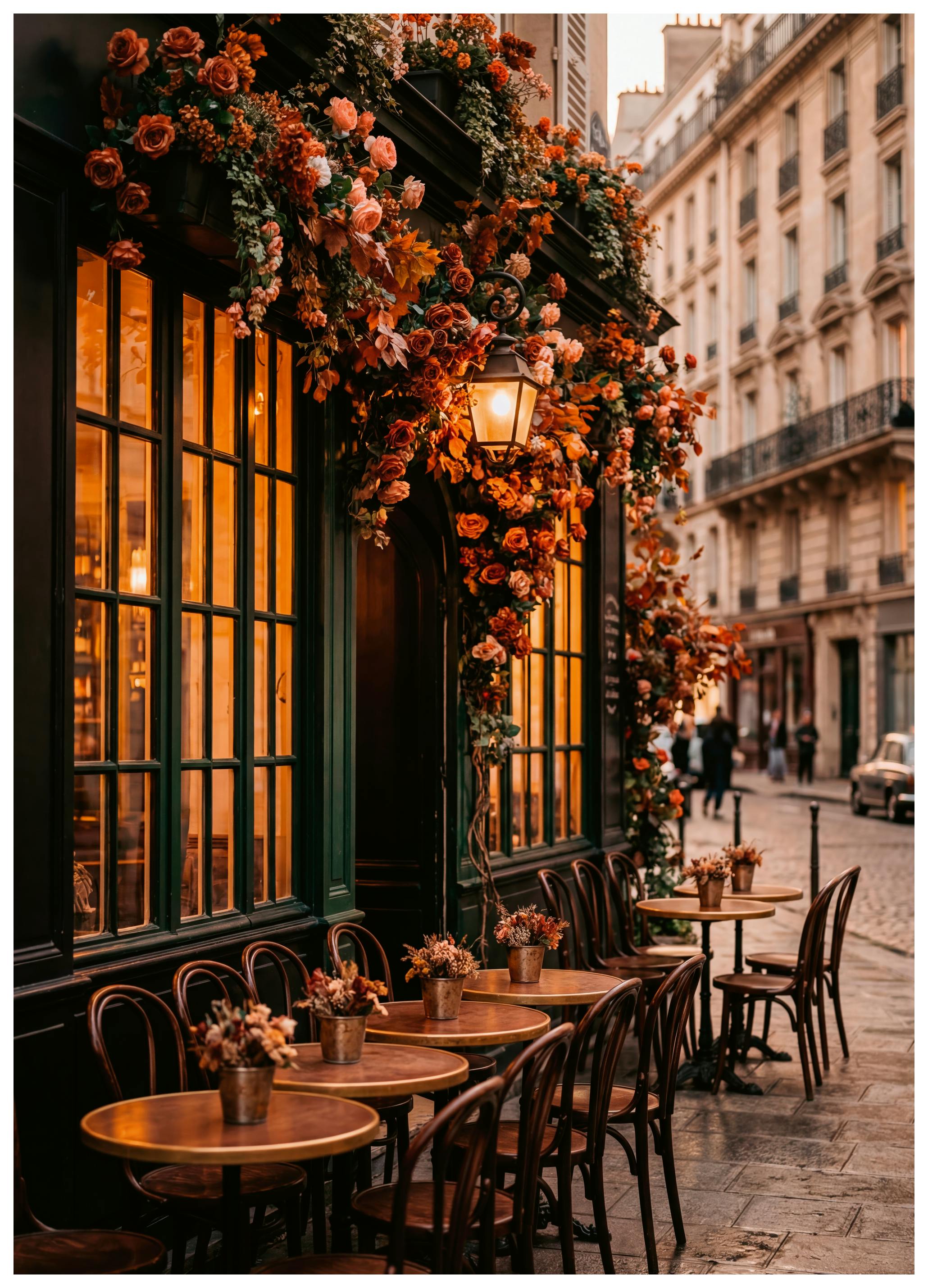 Andreas Magnusson - Autumn Parisian Cafe Poster (70x100 cm) - Poster Store