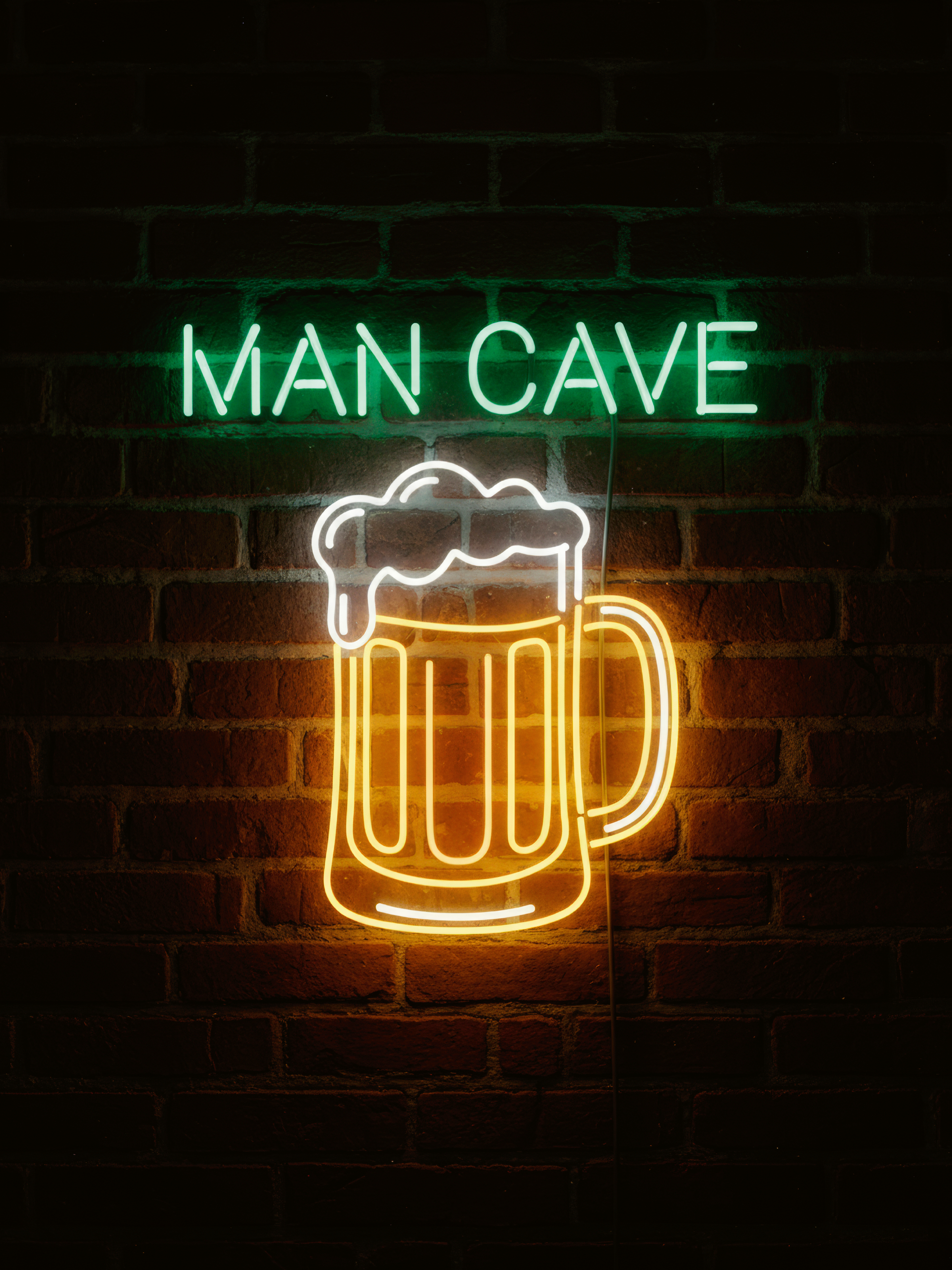 Andreas Magnusson - Man Cave Neon Beer Mug Poster