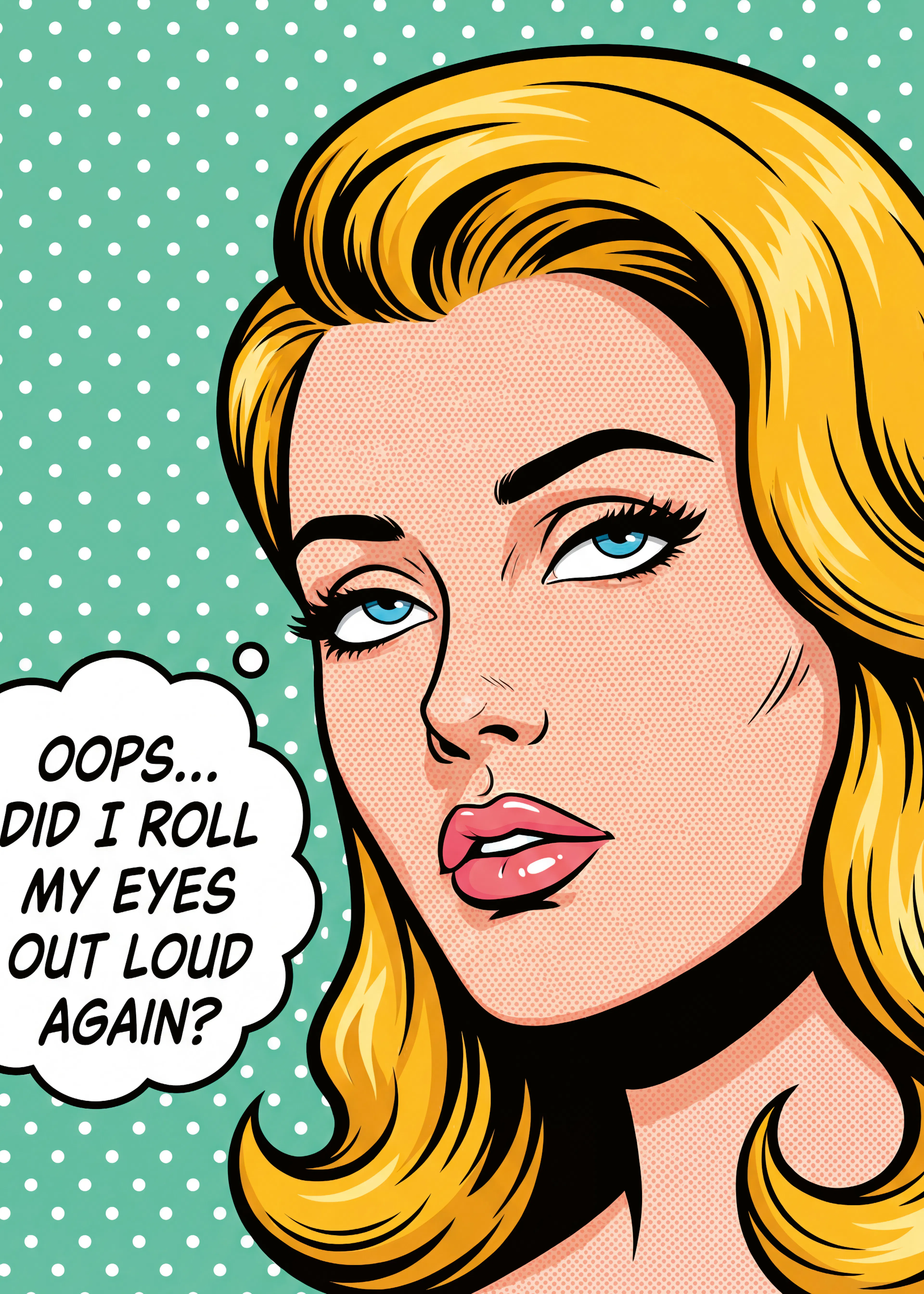 Andreas Magnusson - Mujer Pop Art Sarcástica Póster 0