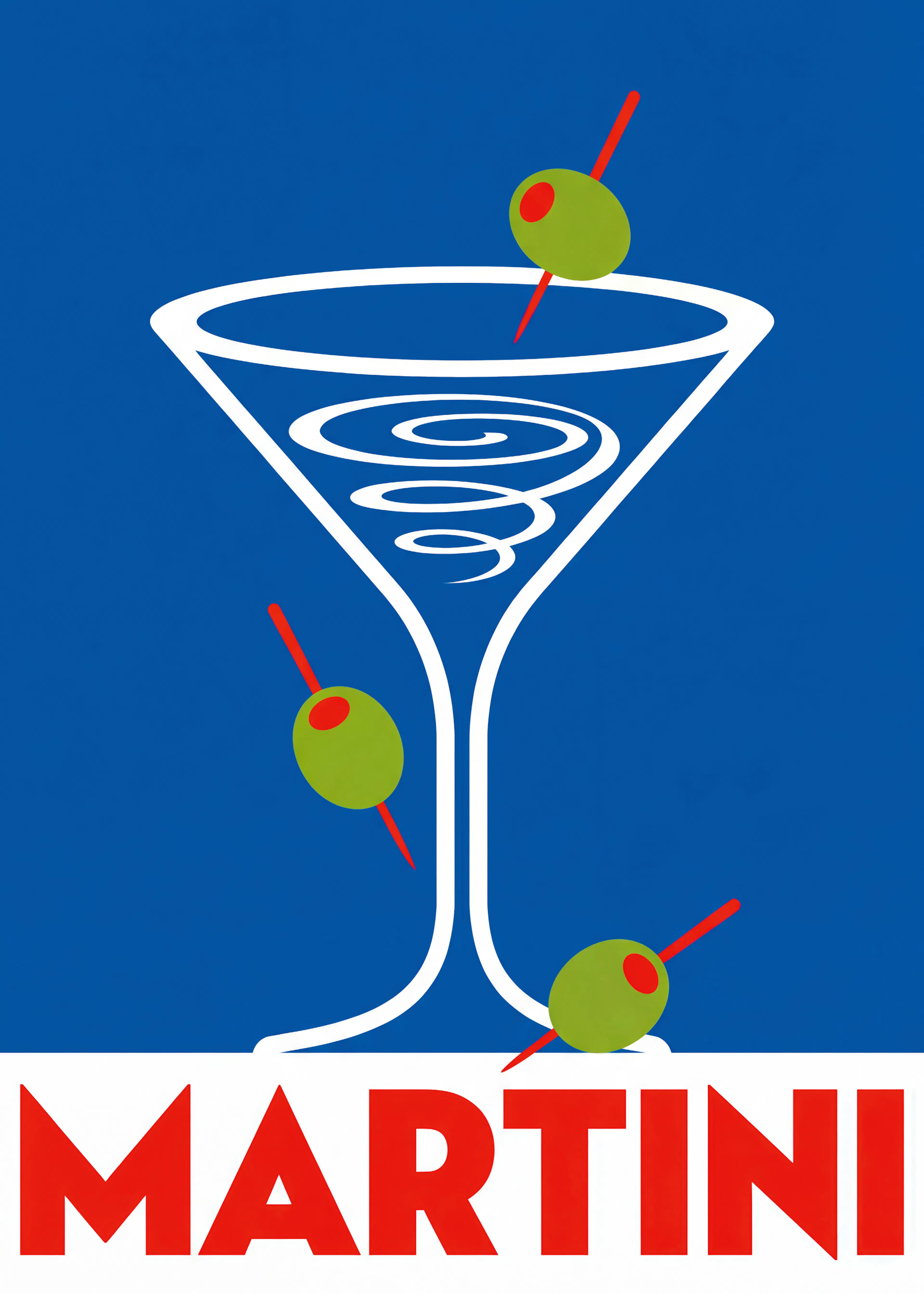 Andreas Magnusson - Martini Azul Clásico Póster 0