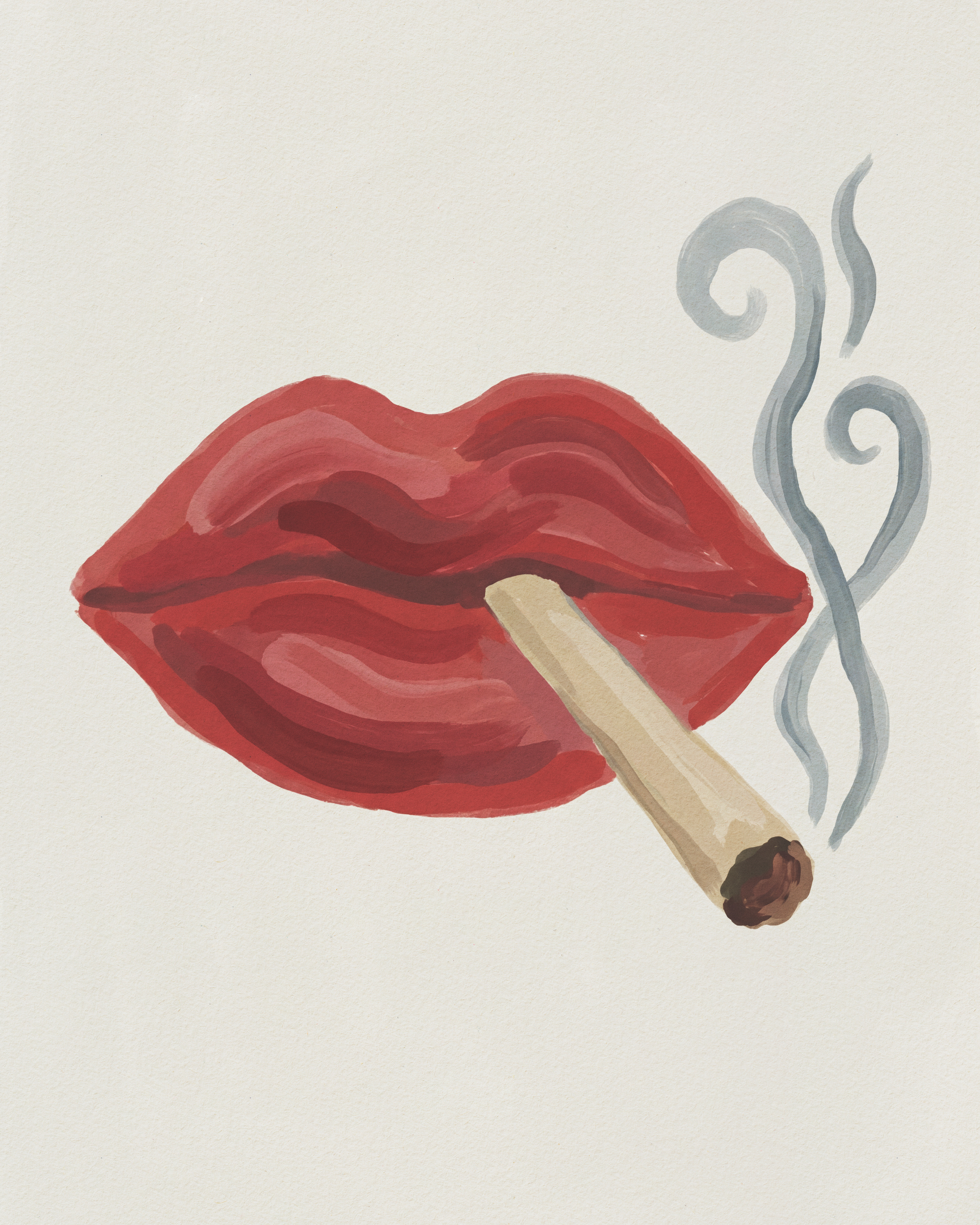 lips and cigarette Exhaling Smoke Vector Illustration Stock Vector (Royalty Free) 1370239241 Andreas Magnusson - Smoking Red