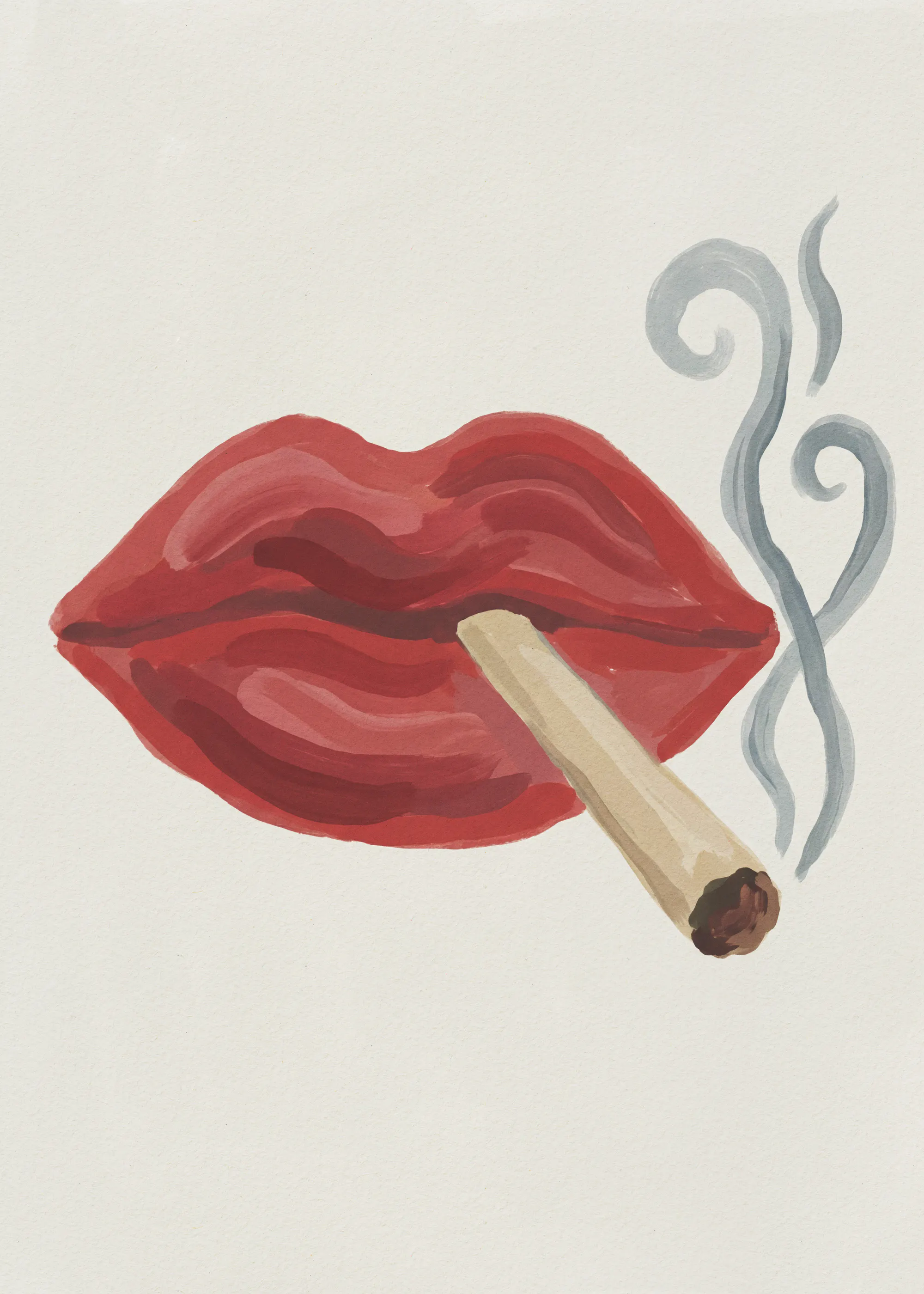 Andreas Magnusson - Labios Rojos Fumando Póster 0