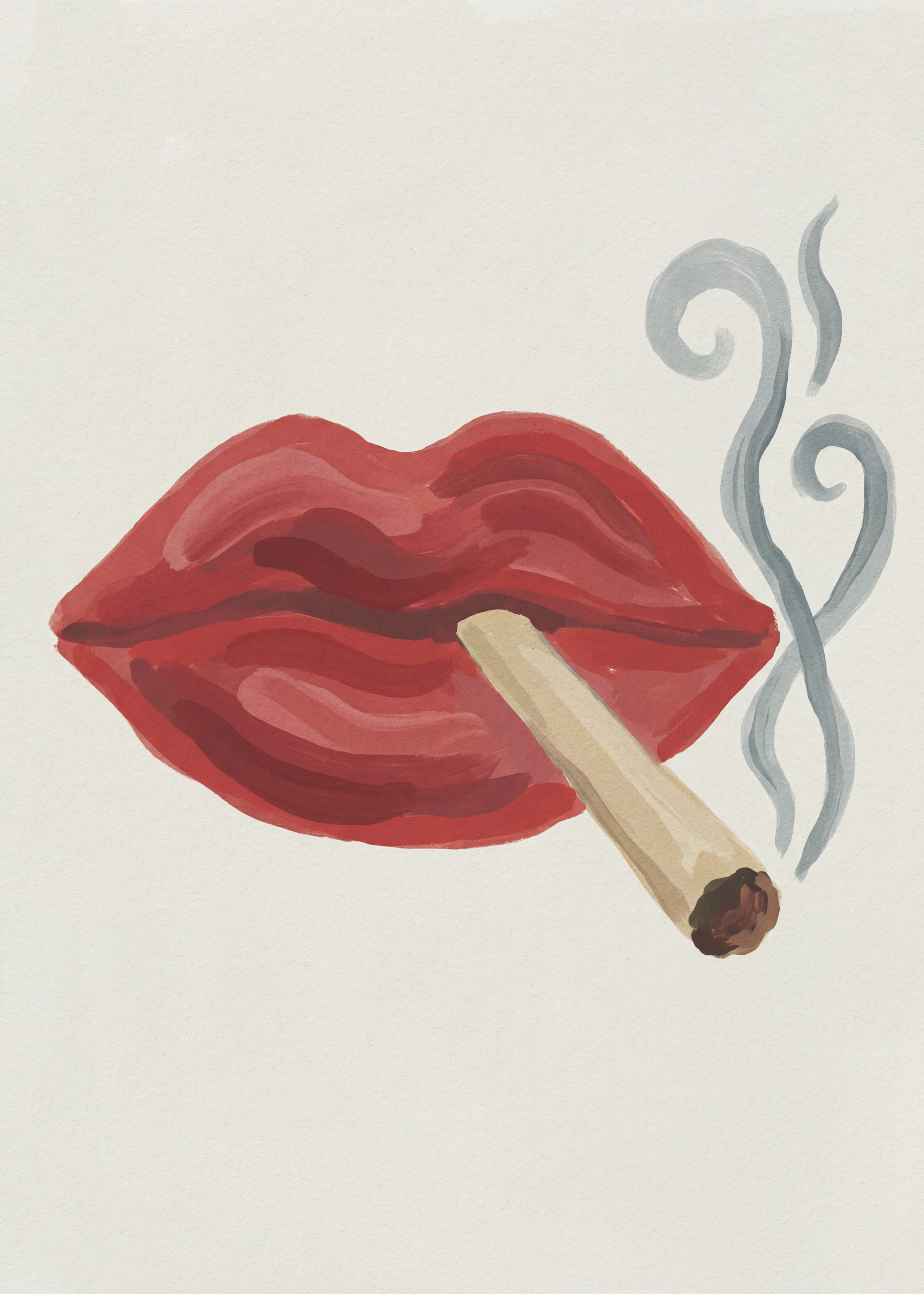 Andreas Magnusson - Labios Rojos Fumando Póster 0