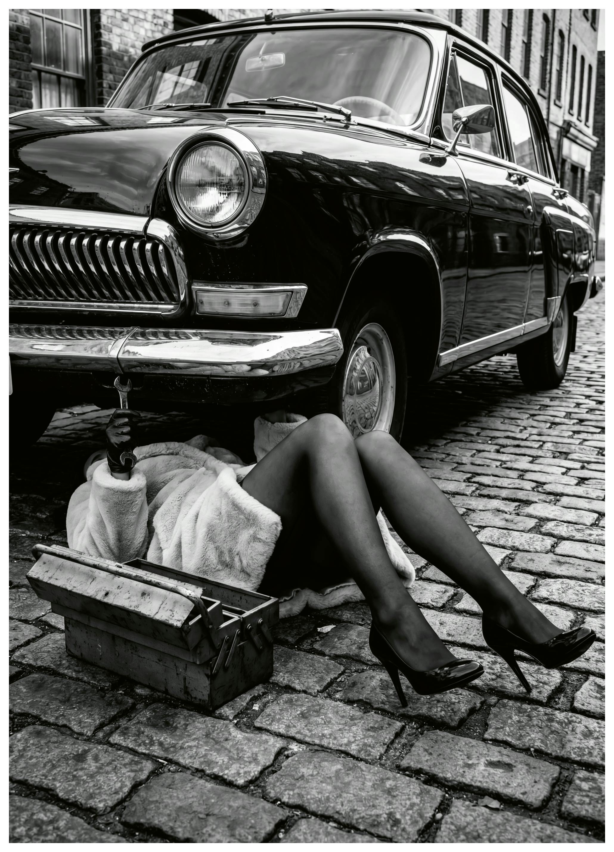 Andreas Magnusson - Glamour Car Repair Poster (21x30 cm) - Poster Store
