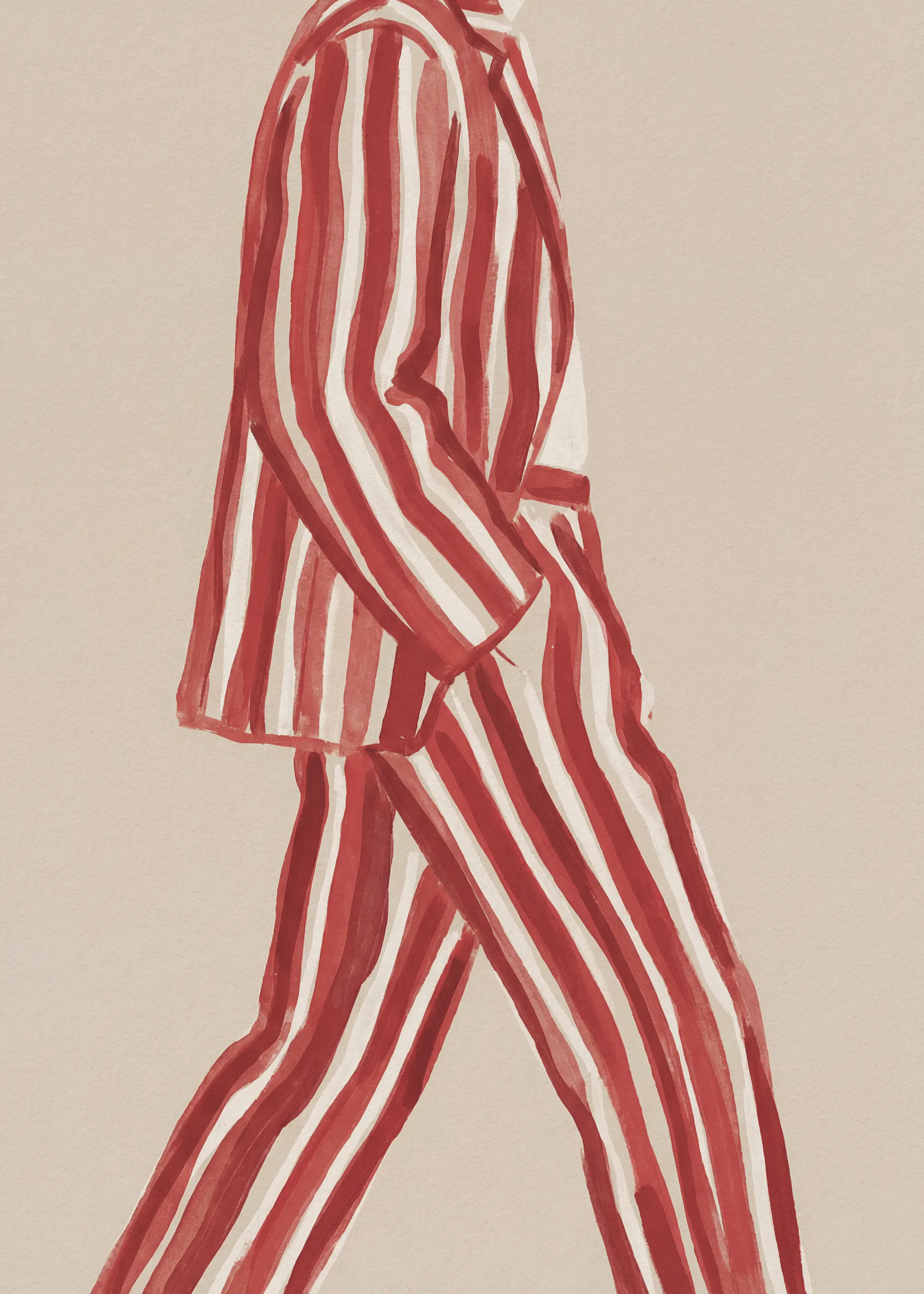 Andreas Magnusson - Caminando en Traje de Rayas Póster 0