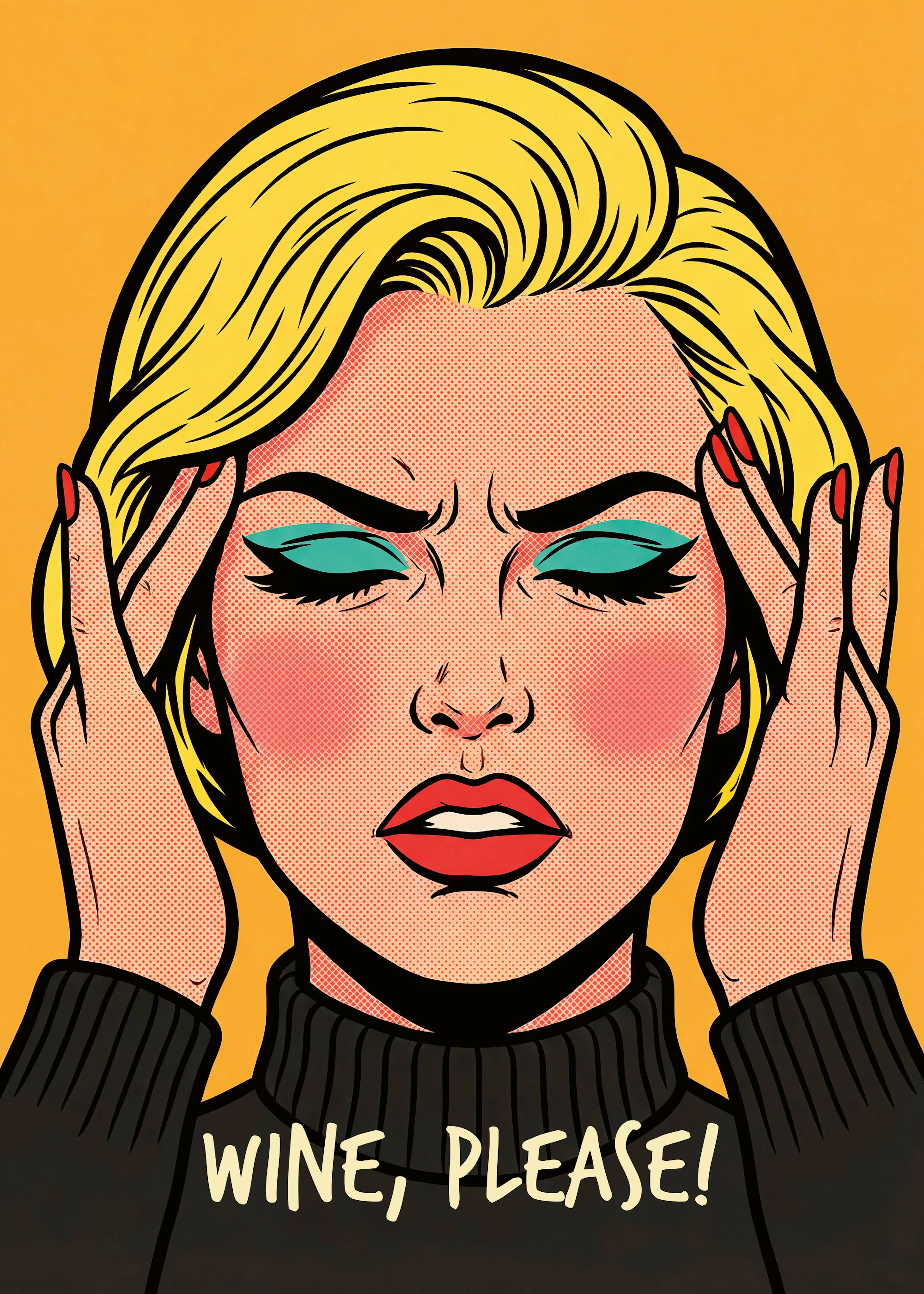 Andreas Magnusson - Vino por Favor Pop Art Póster 0