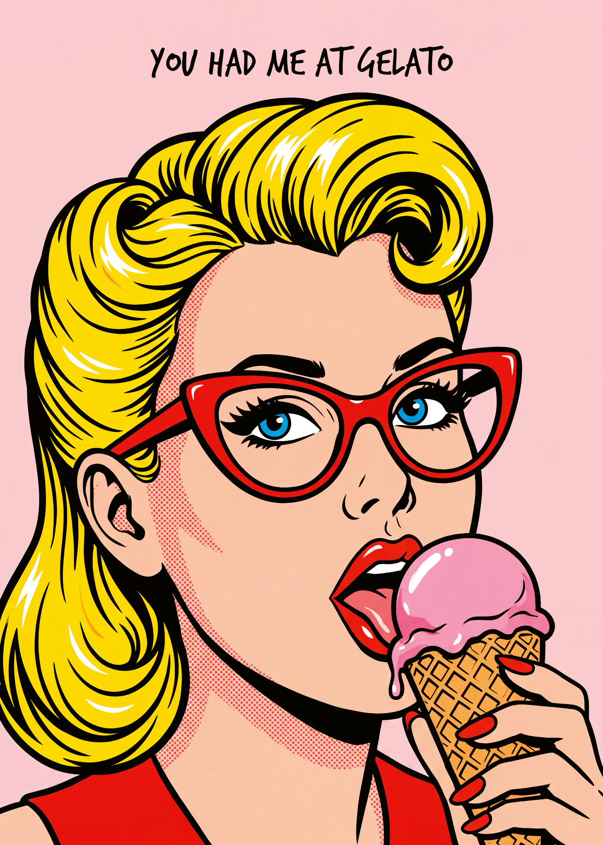 Andreas Magnusson - Chica Retro Gelato Póster 0