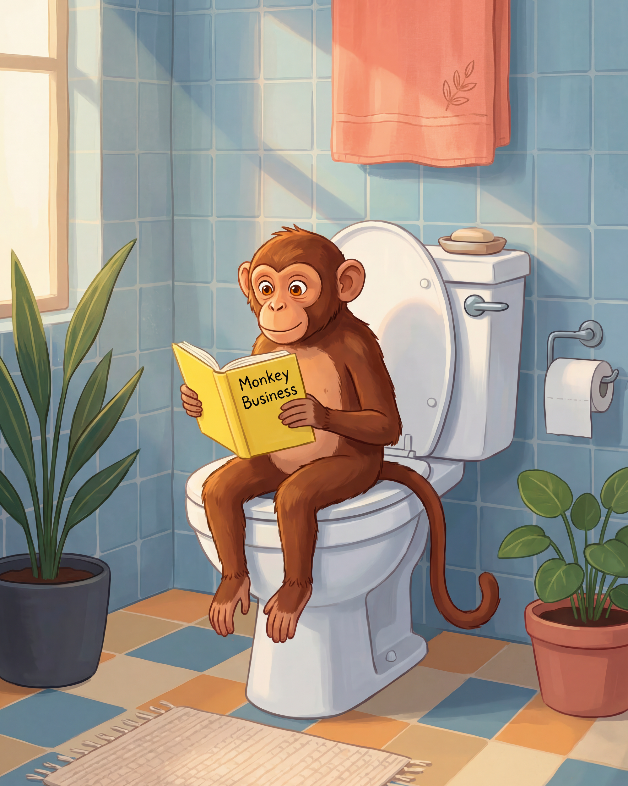エルヴィン・ヘーリッヒ アートポスター A1版 Andreas Magnusson - Reading Monkey Business Poster