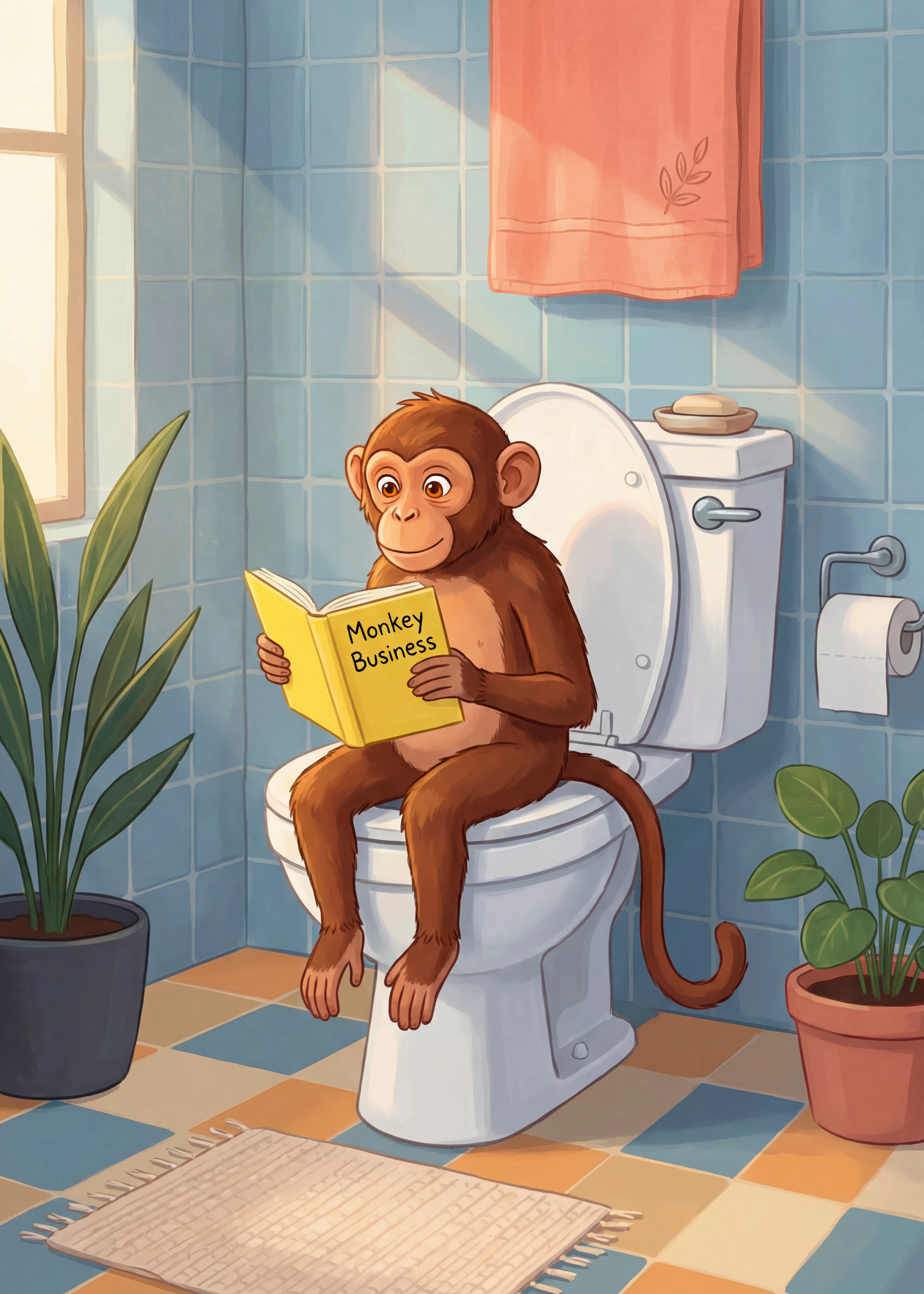 Andreas Magnusson - Mono de Negocios Leyendo Póster 0