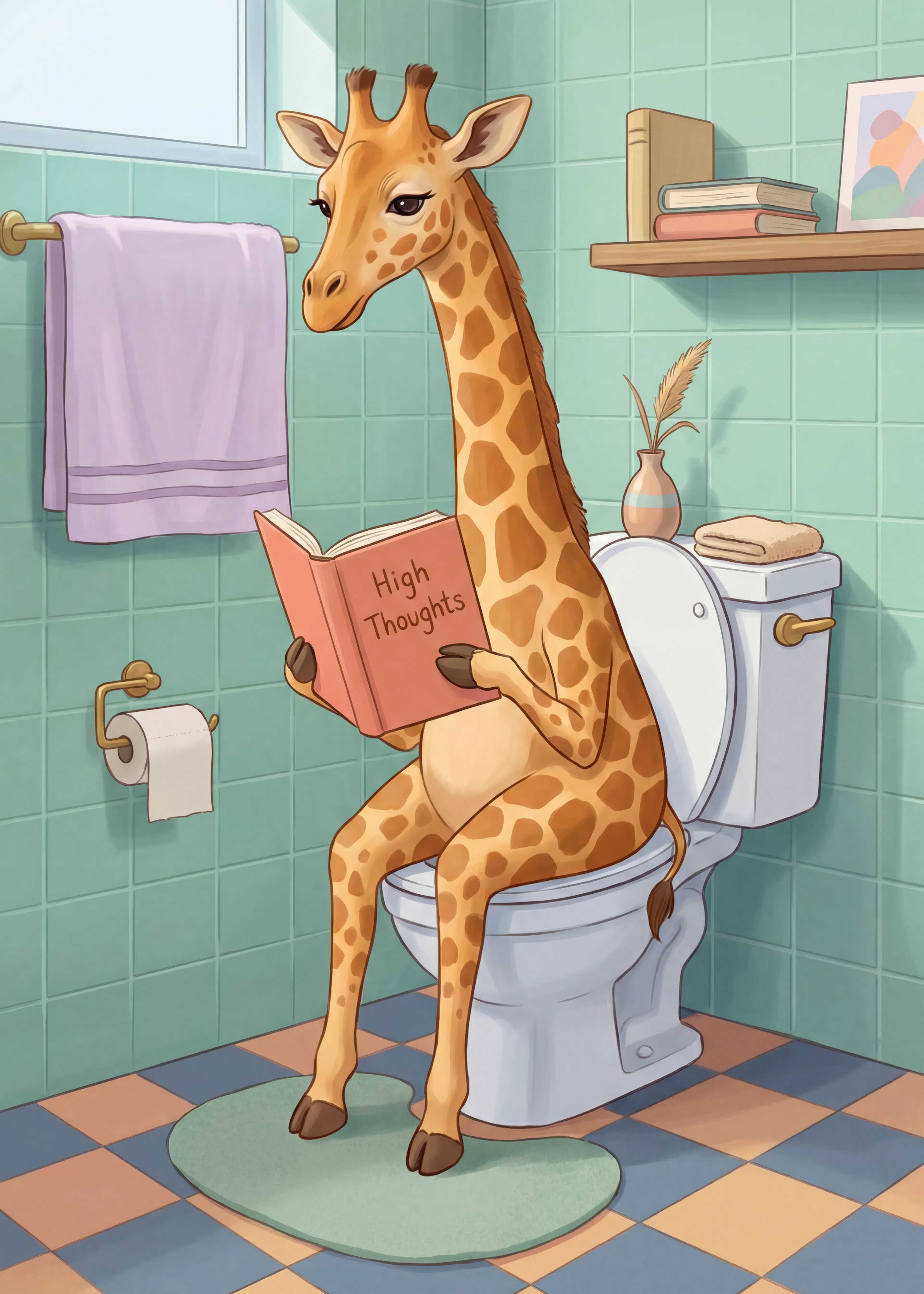 Andreas Magnusson - Giraffe Reading High Thoughts Poster 0