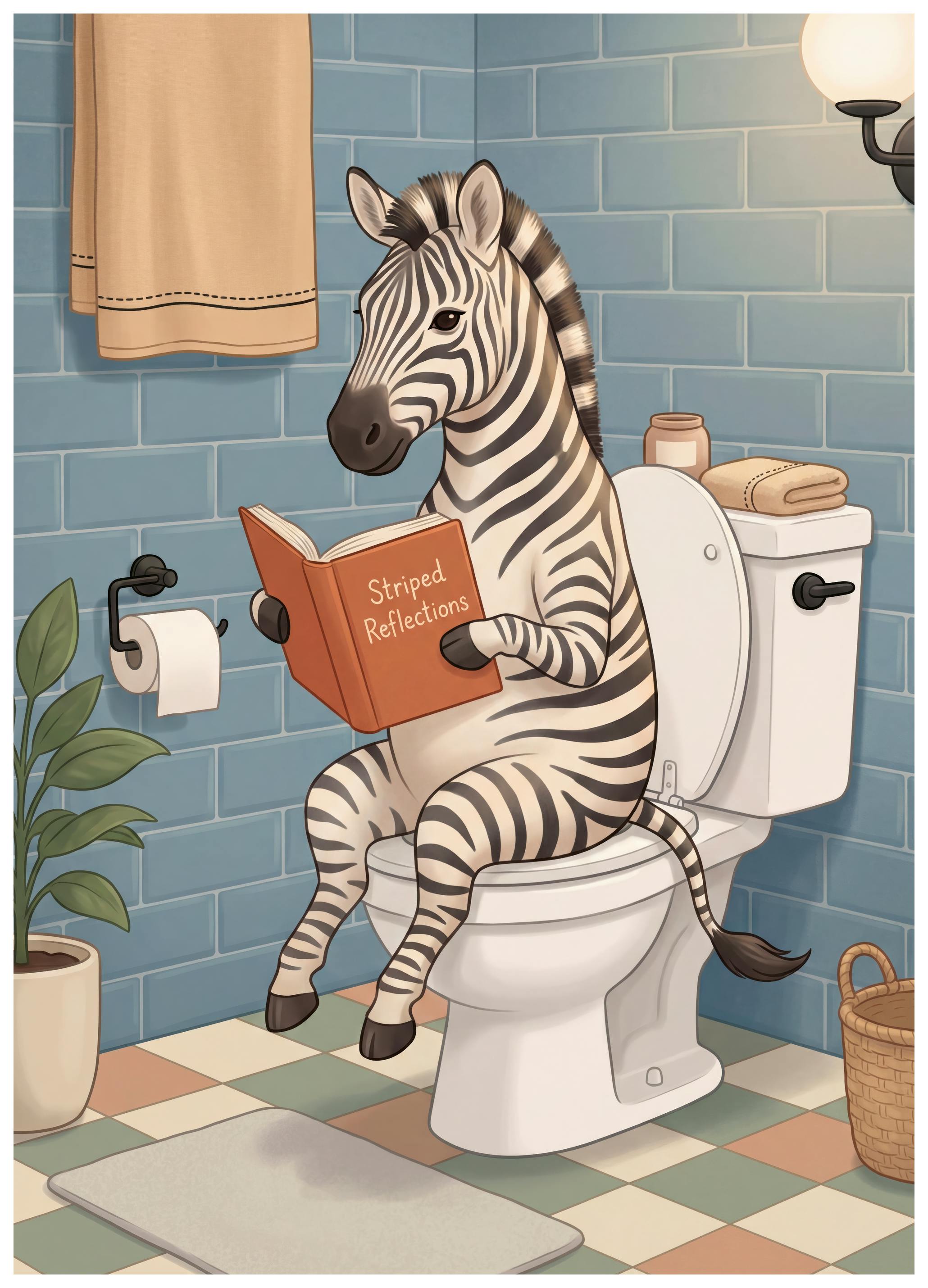 Andreas Magnusson - Sebraens Stille Refleksjon Plakat (70x100 cm) - Poster Store