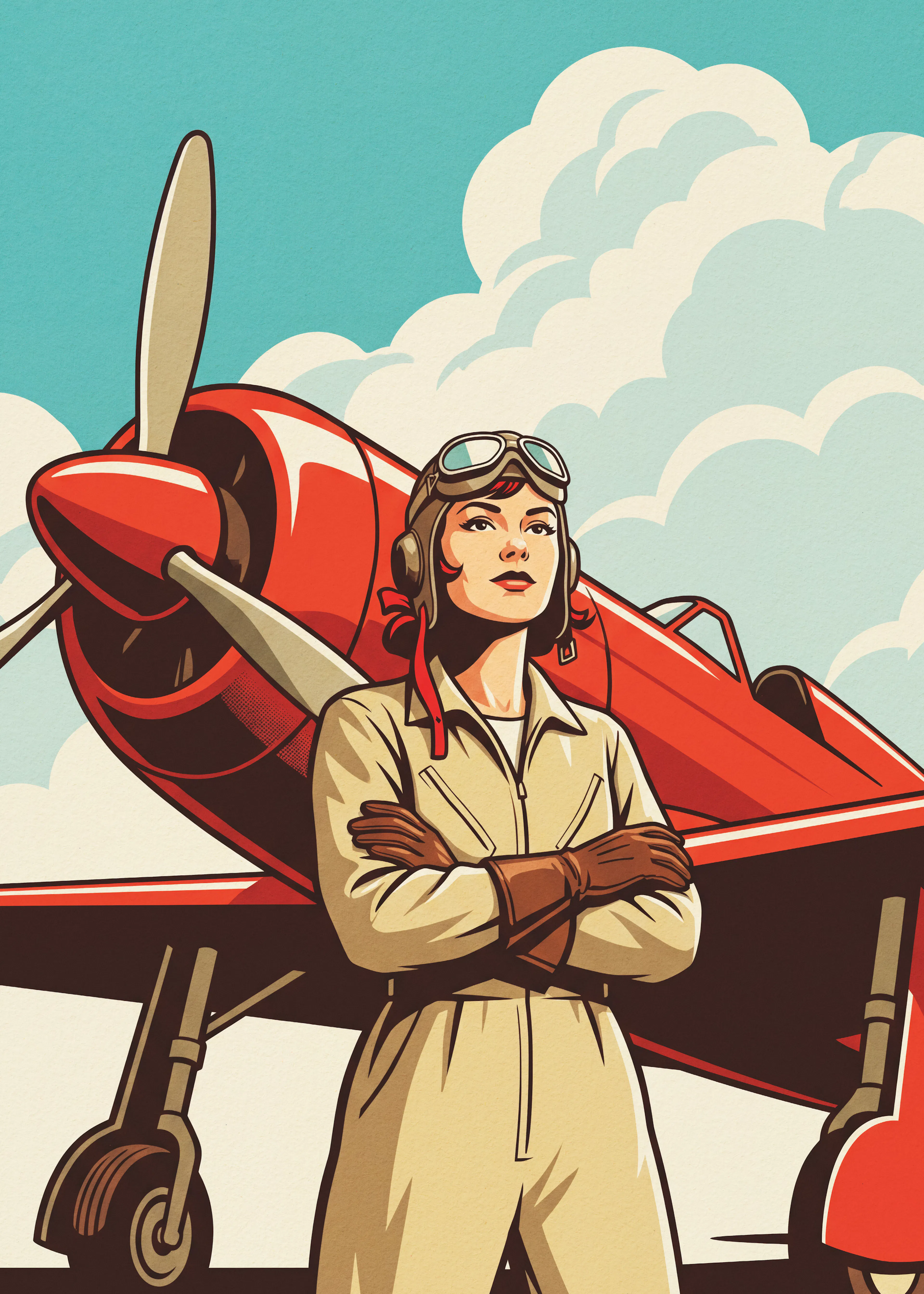 Andreas Magnusson - Confident Woman Aviator Poster 0