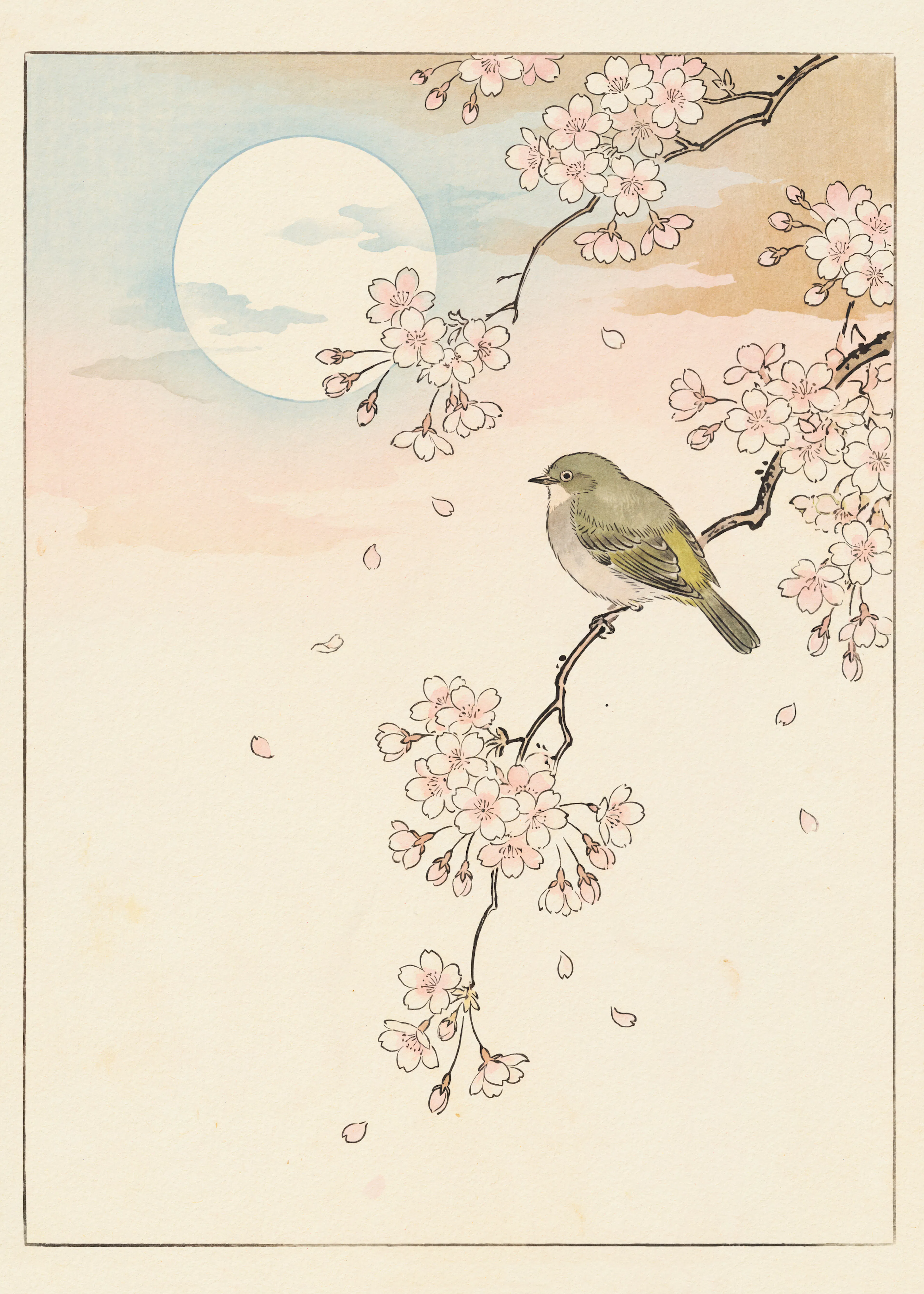 Andreas Magnusson - Spring Moon Bird Blossoms Poster 0