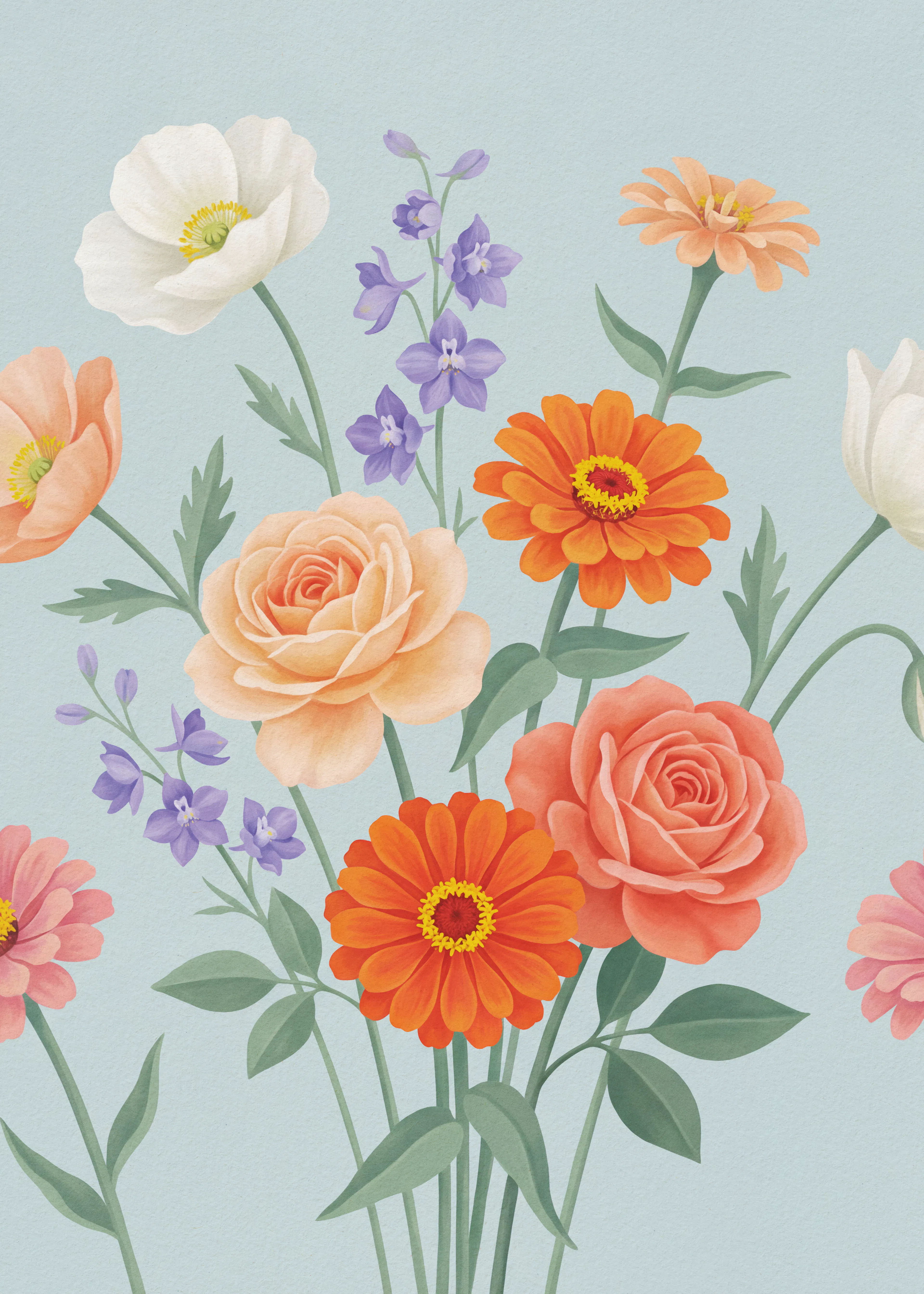 Andreas Magnusson - Colourful Garden Blooms Poster 0