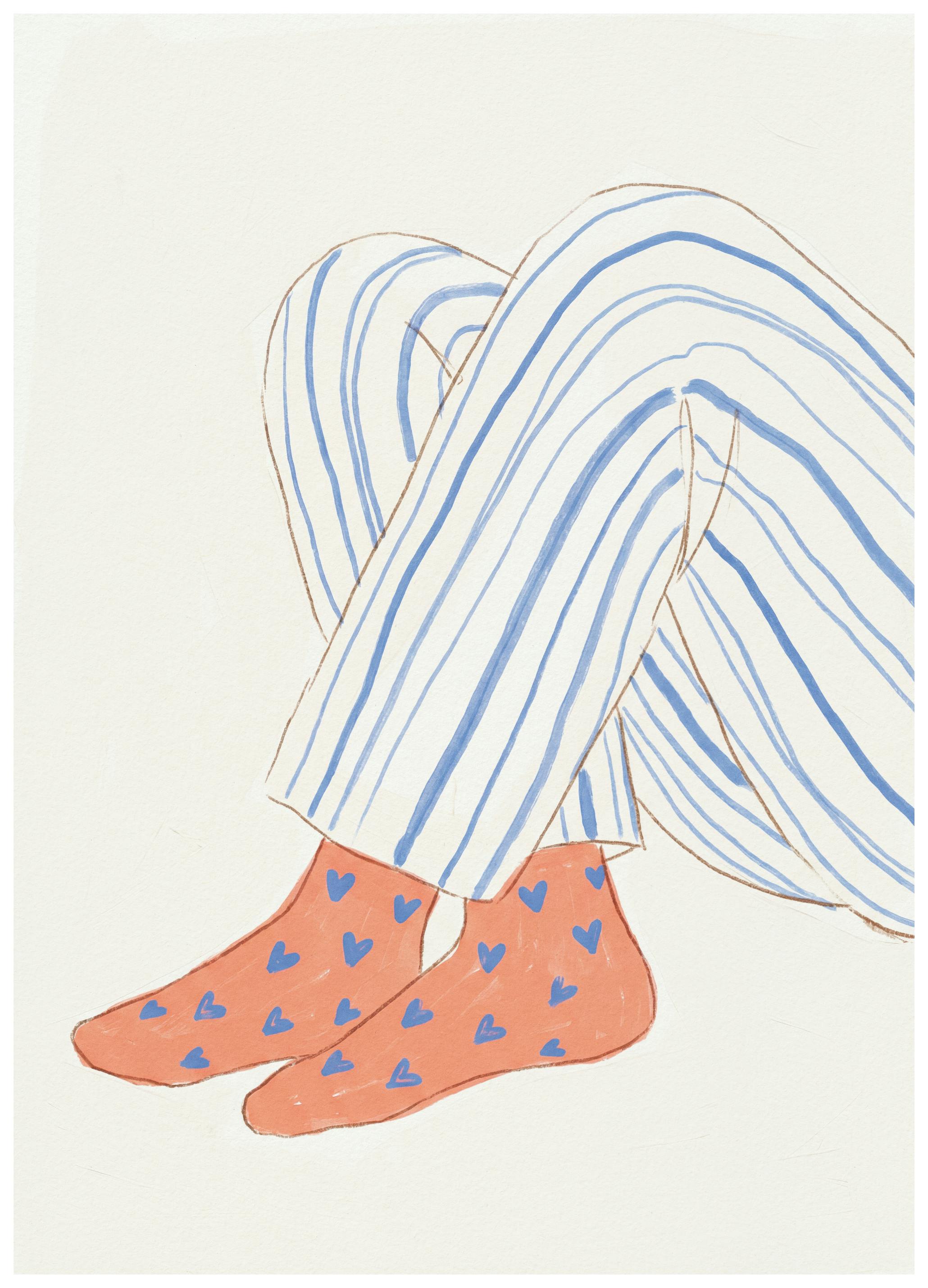 Andreas Magnusson - Cozy Striped Lounging Poster (70x100 cm) - Poster Store