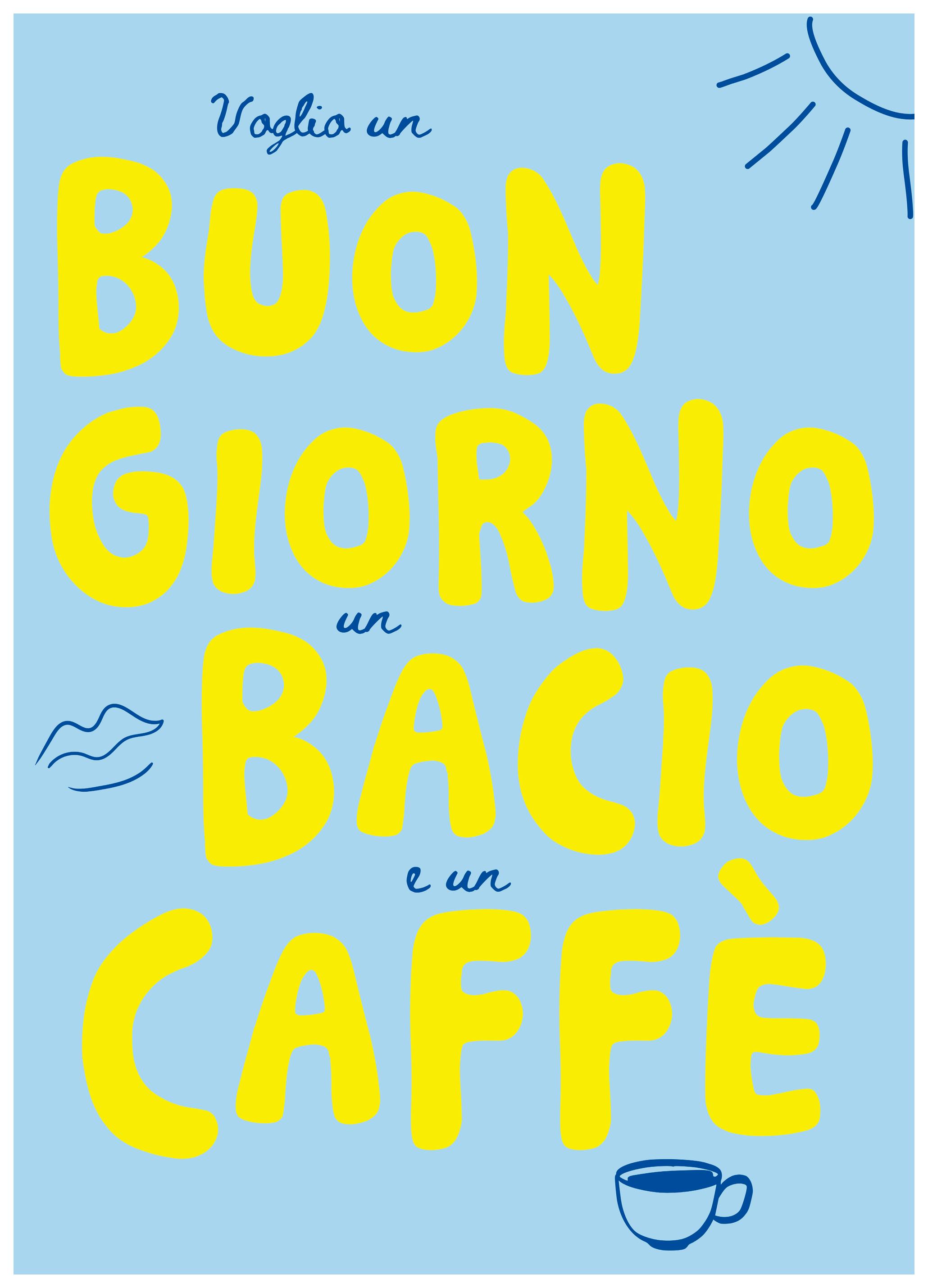 Ohkimiko - Baiser du Café Matinal Italien Poster (70x100 cm) - Poster Store