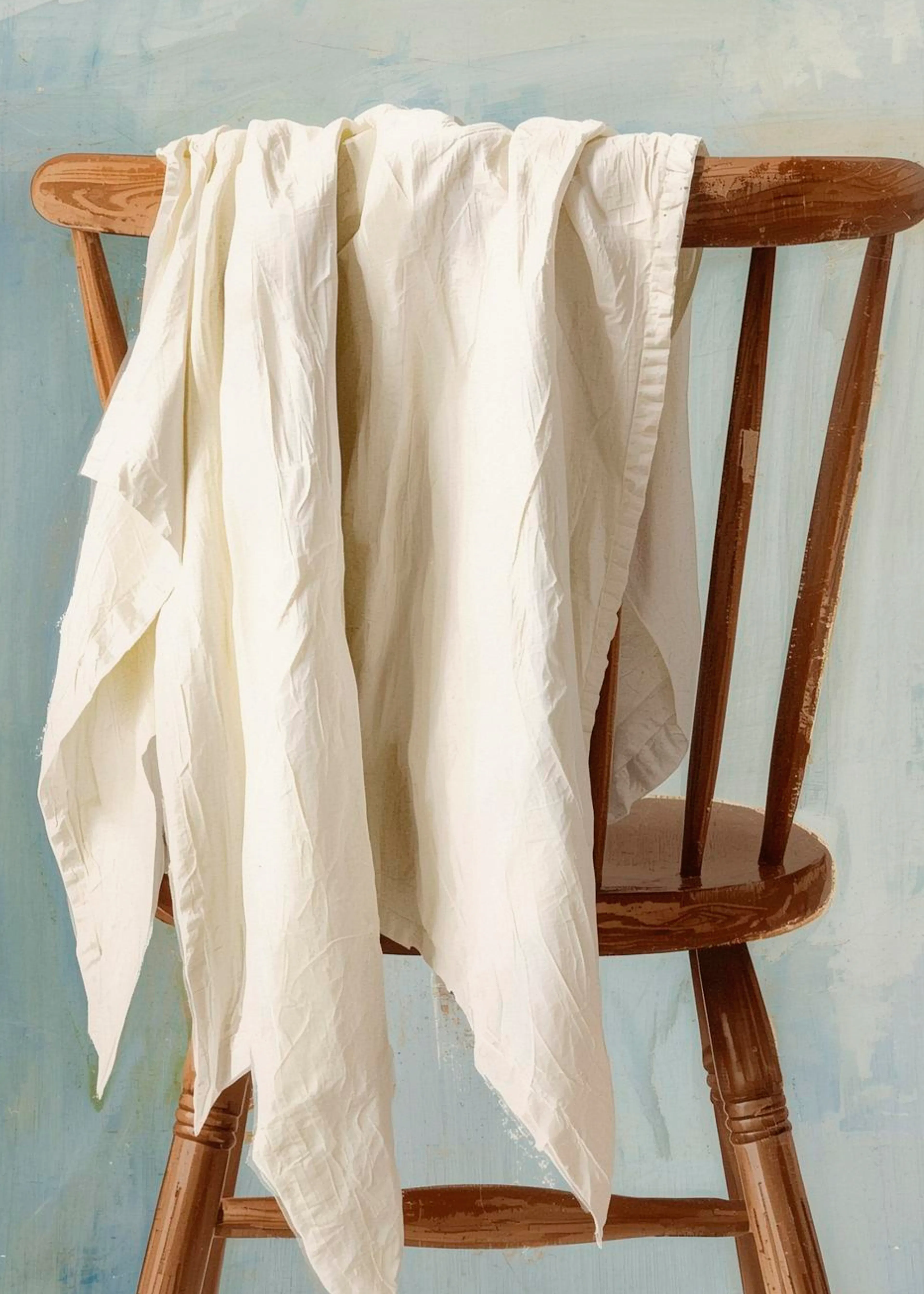 Ohkimiko - Chaise Rustique Tissu Blanc Affiche 0
