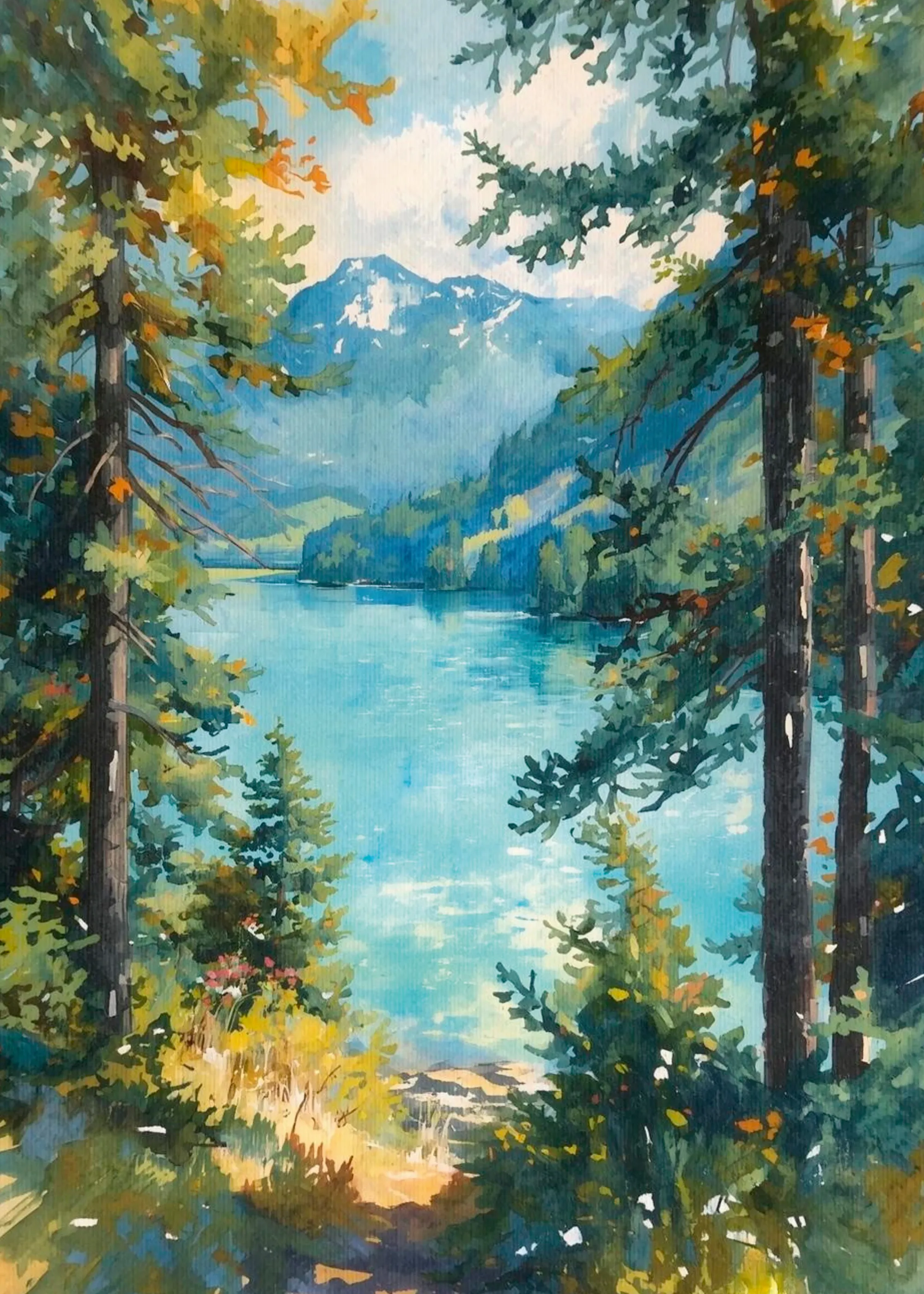 Ohkimiko - Serene Mountain Lake View Poster 0