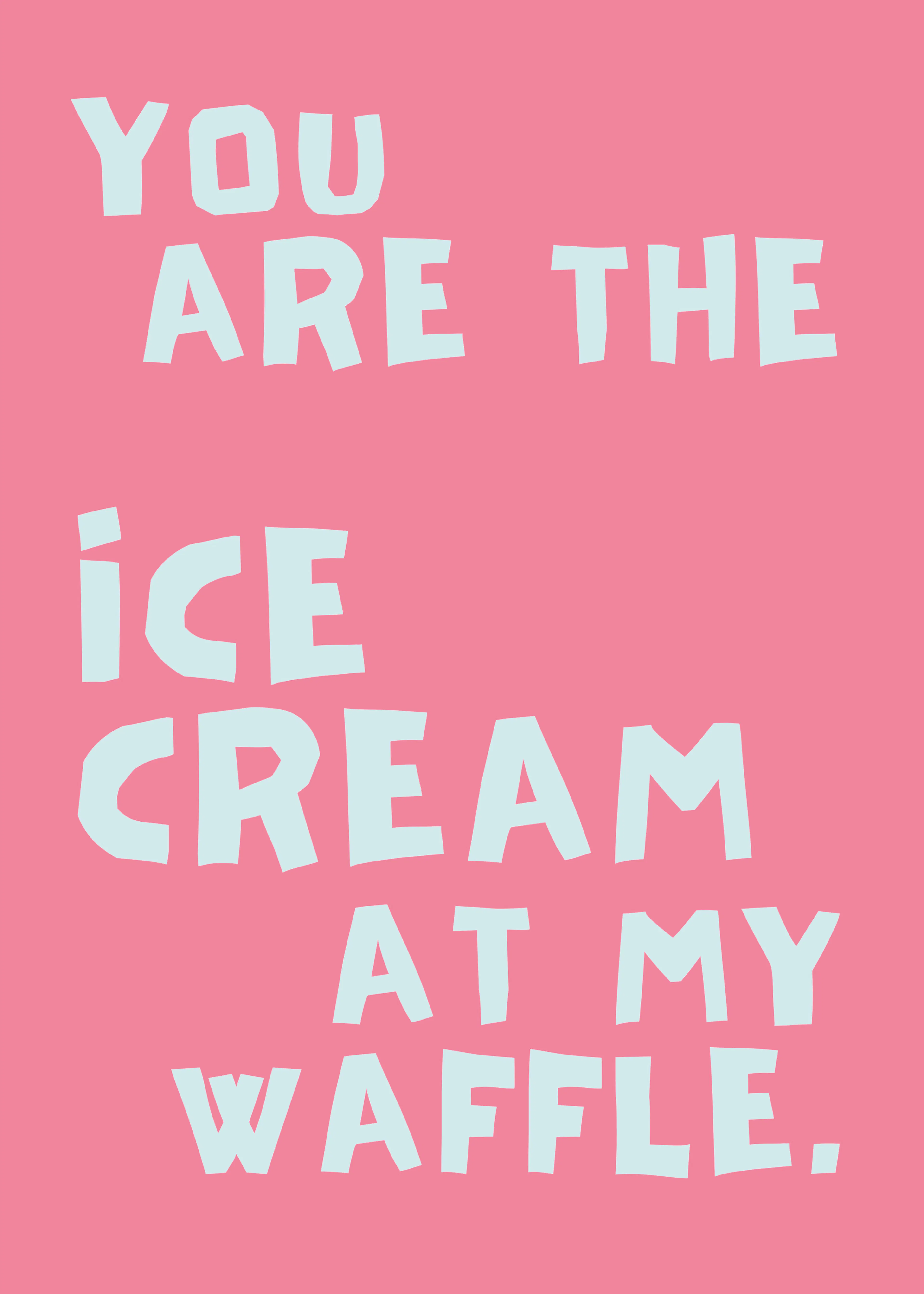 Ohkimiko - Sweet Waffle Love Quote Poster 0