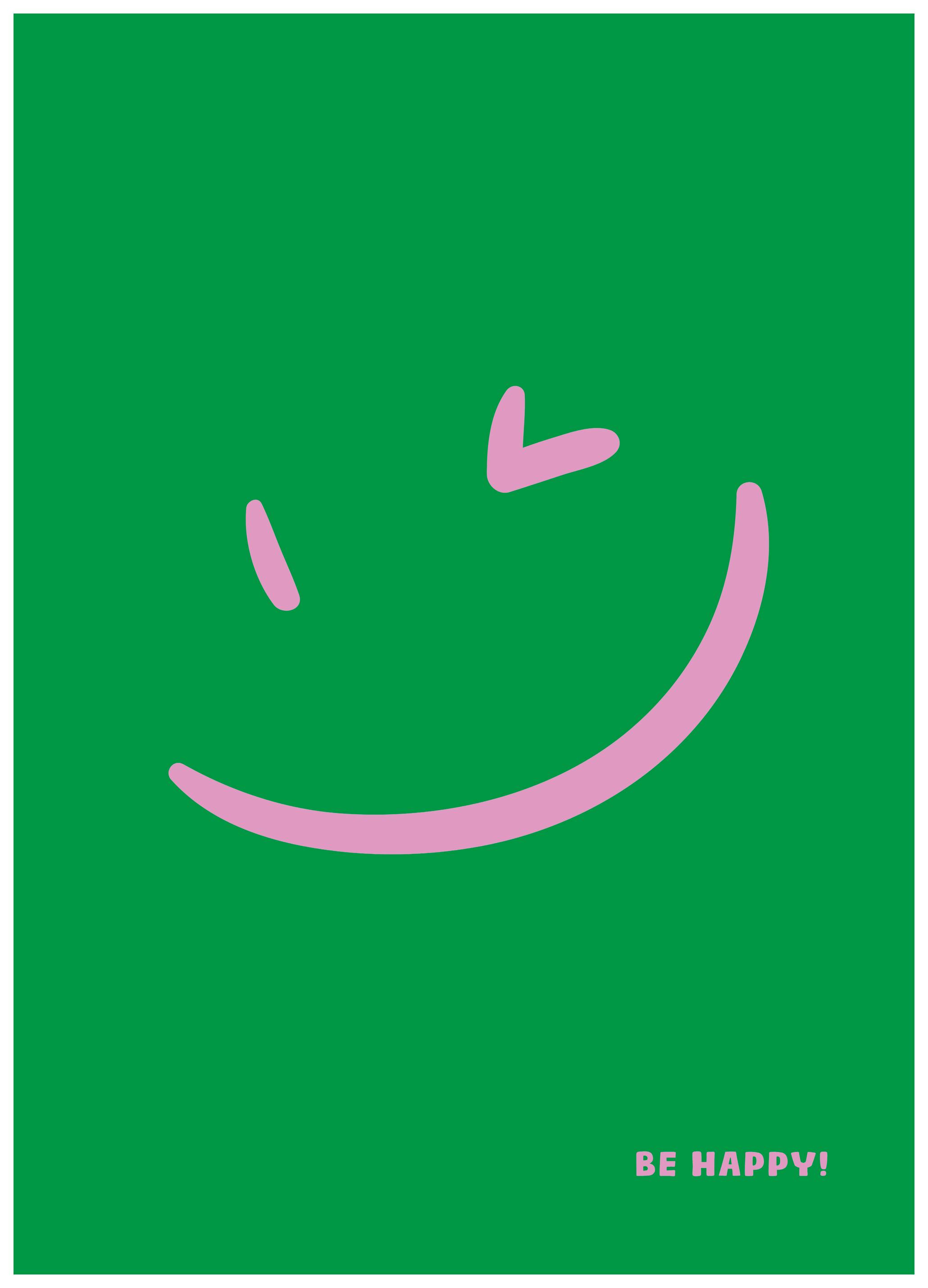 Ohkimiko - Vibrant Happy Face Poster (100x150 cm) - Poster Store