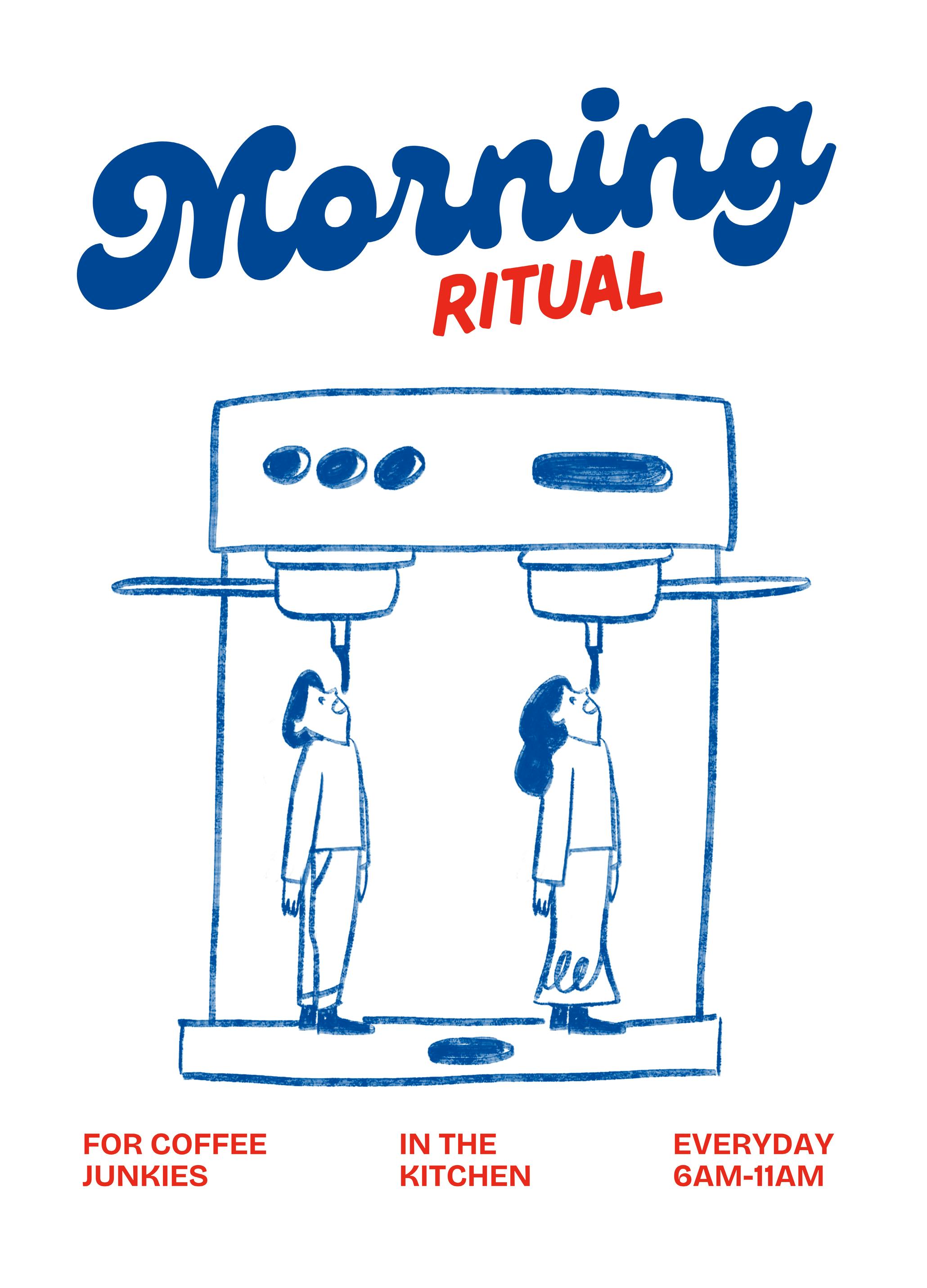 Ohkimiko - Morning Coffee Ritual Poster (30x40 cm) - Poster Store