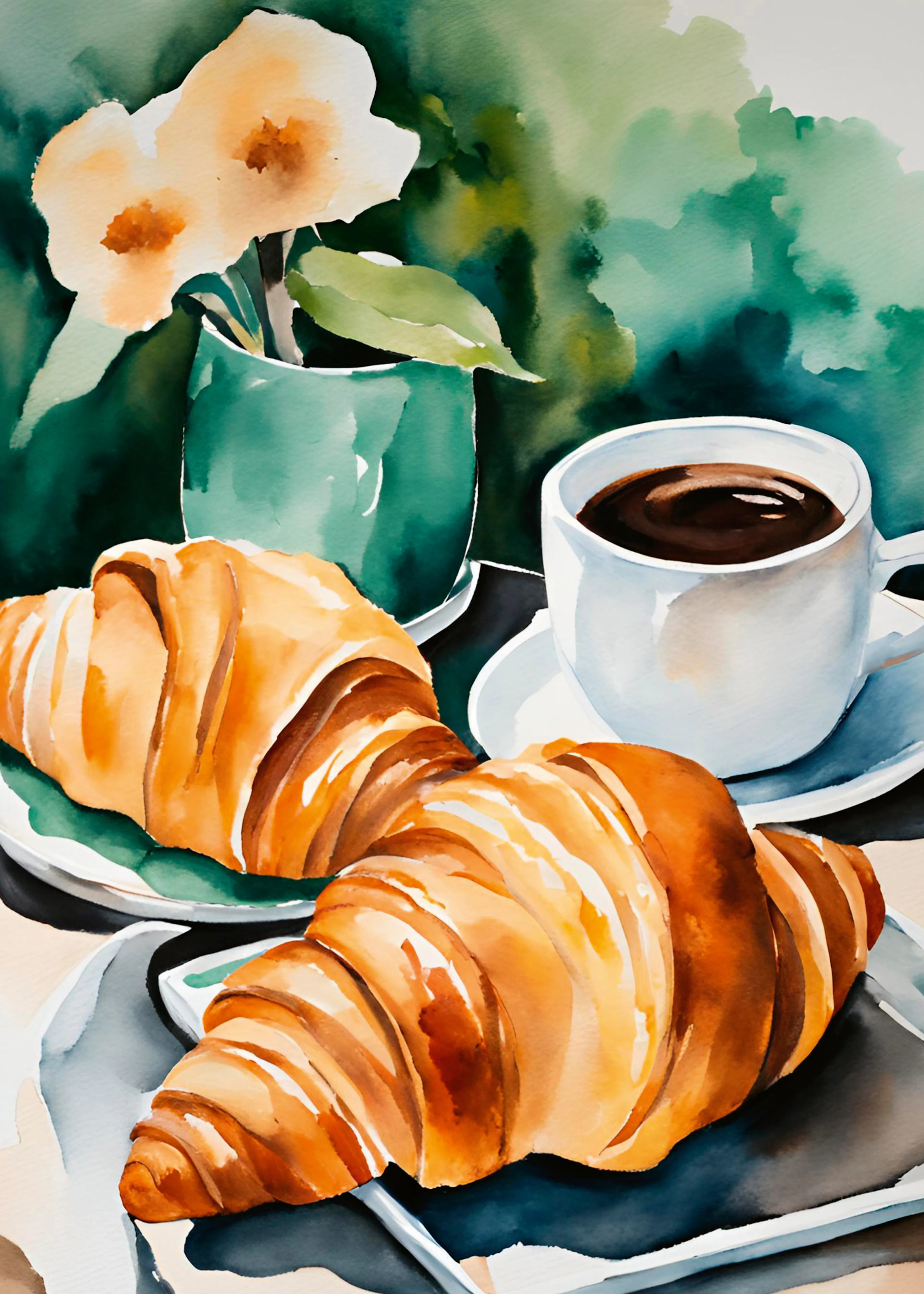 Ohkimiko - Fresh Croissants and Coffee Poster 0