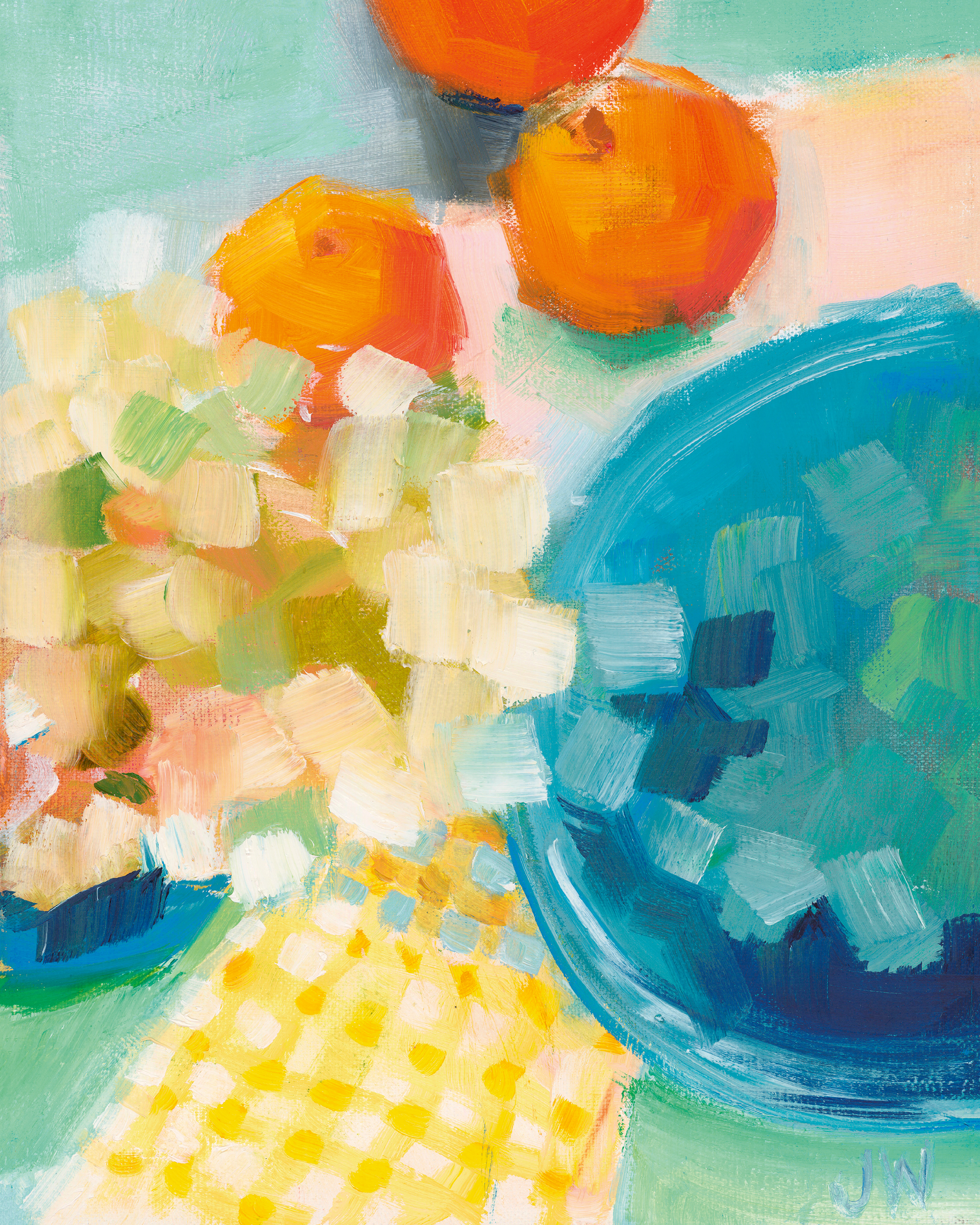 Jenny Westenhofer - Oranges and Hydrangea Print