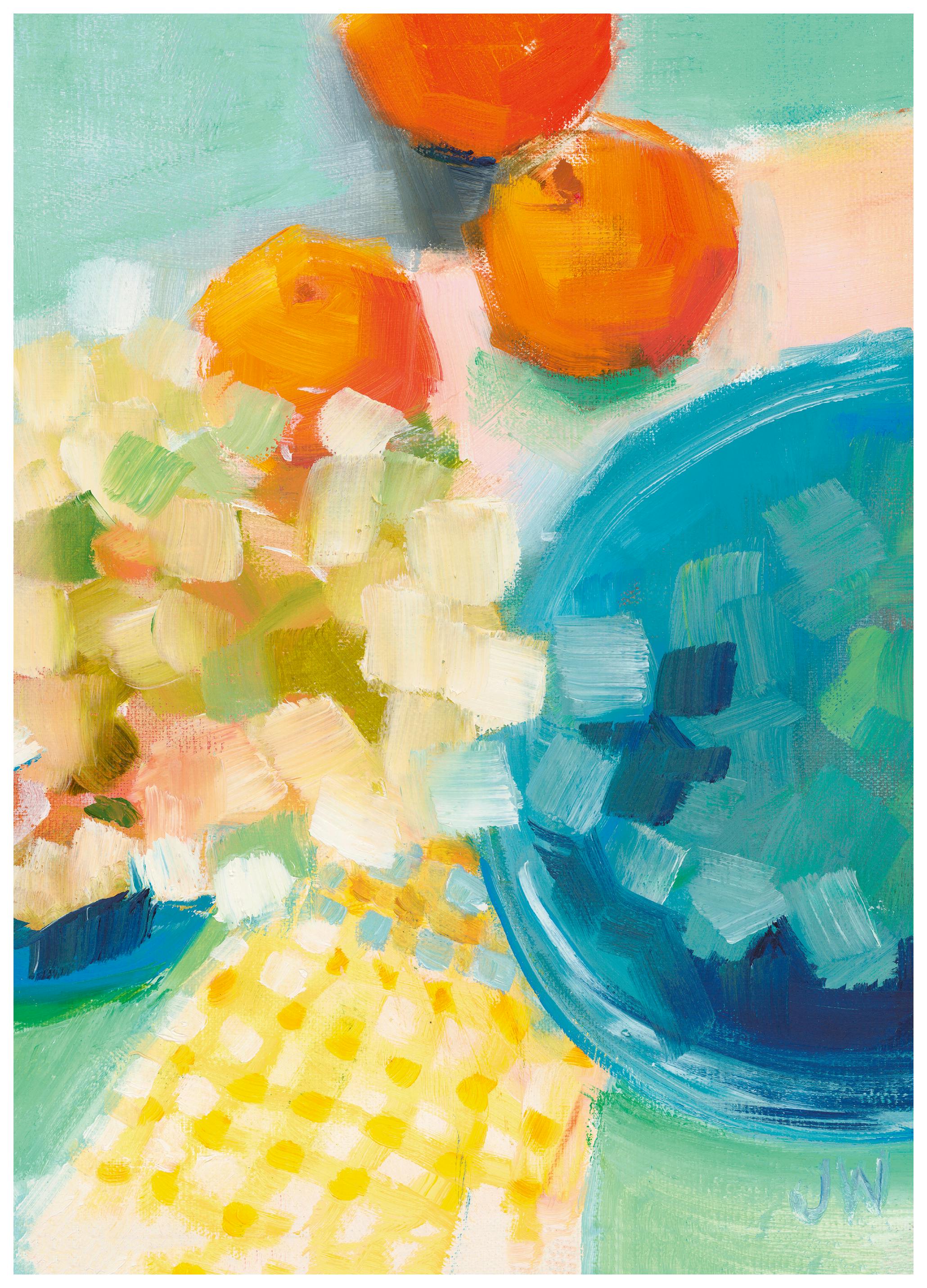Jenny Westenhofer - Oranges and Hydrangea Poster (70x100 cm) - Poster Store