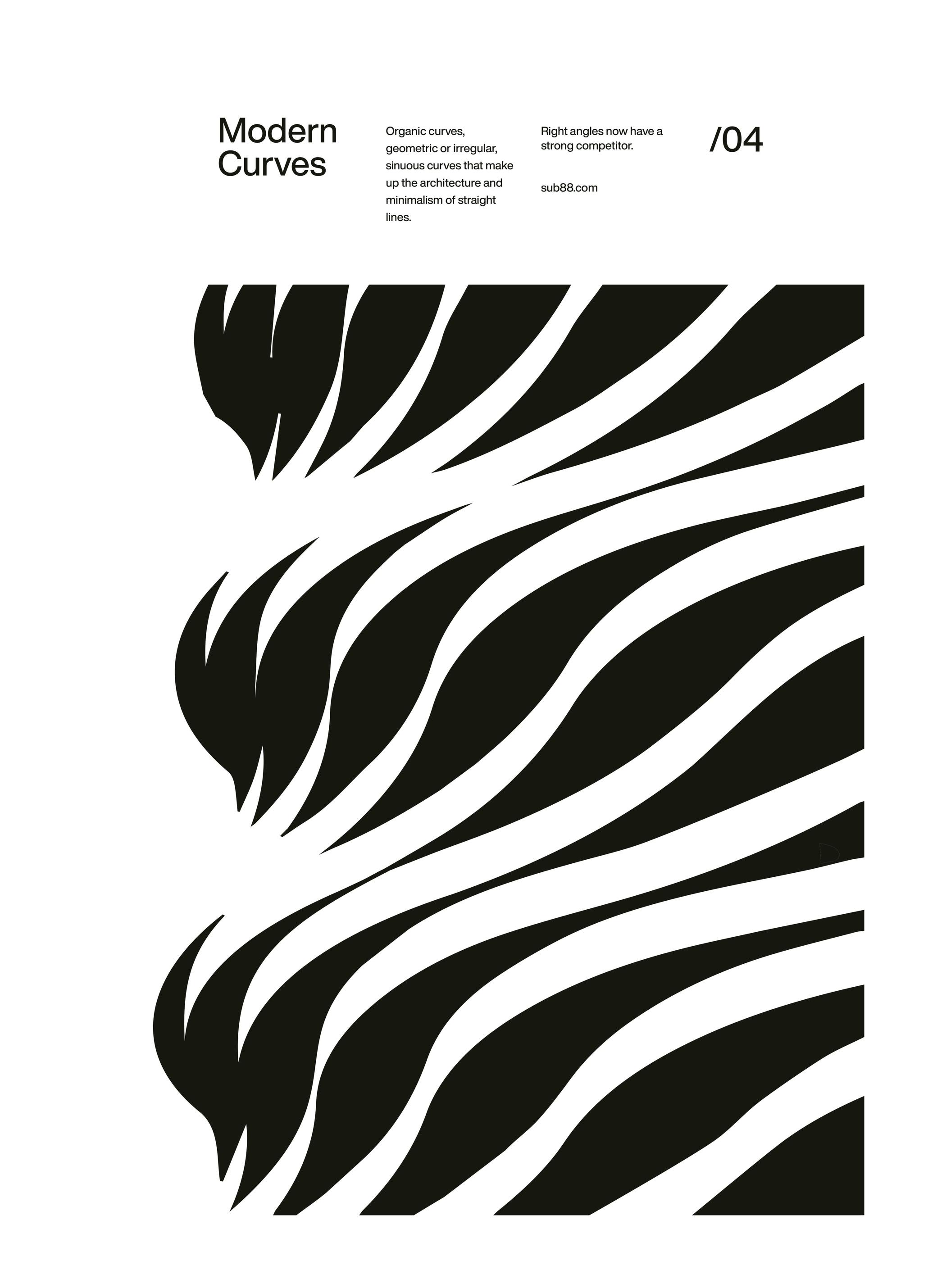David Vineïs - Moderne Organiske Kurver Plakat (30x40 cm) - Poster Store