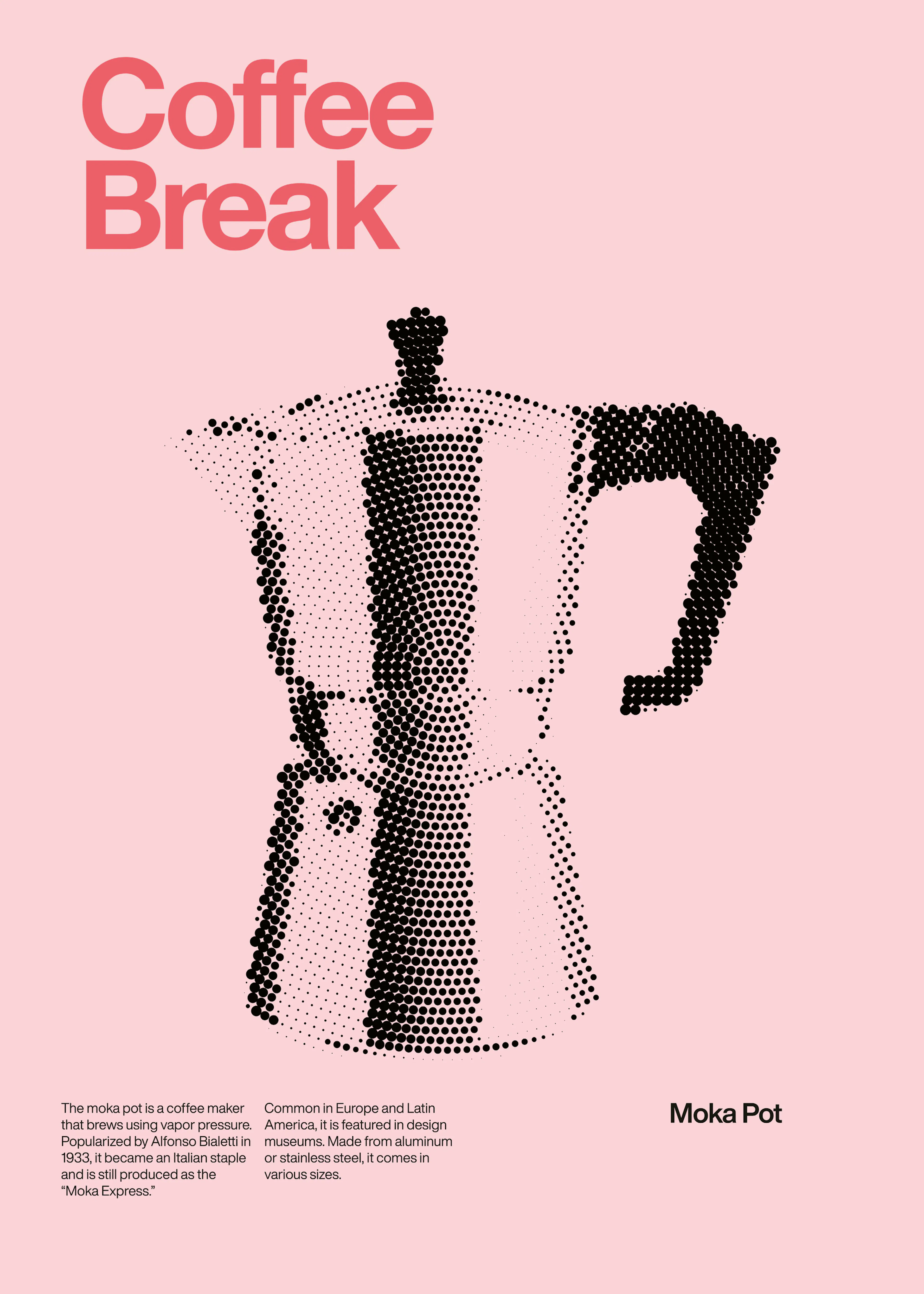 David Vineïs - Café de Cafetera Moka Rosa Póster 0