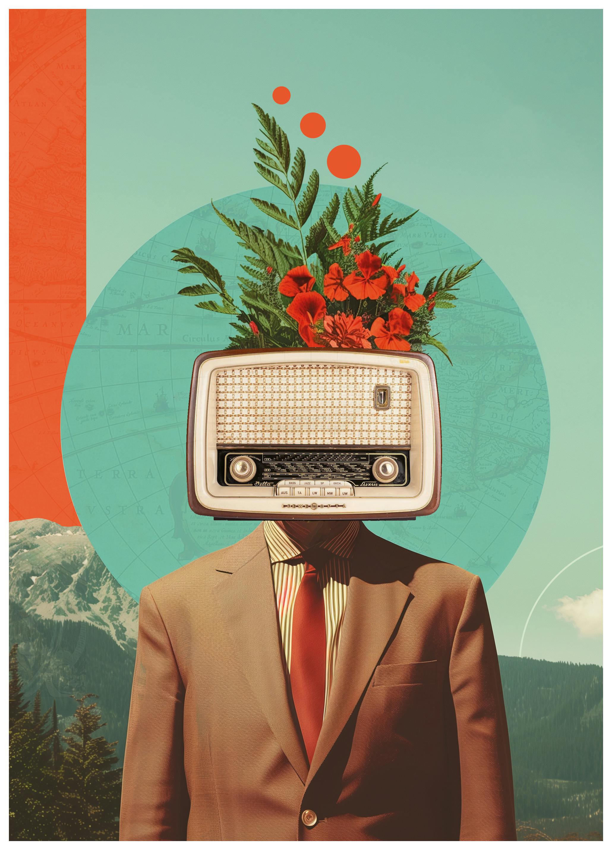 Daniel Donocik - Blooming Radio Head Poster (50x70 cm) - Poster Store