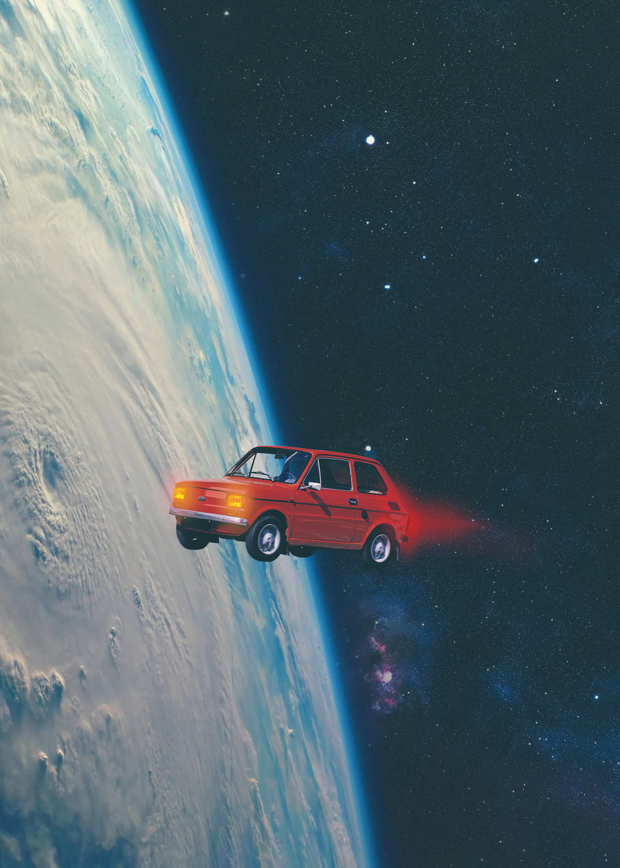 Daniel Donocik - Coche Rojo Cósmico Póster 0