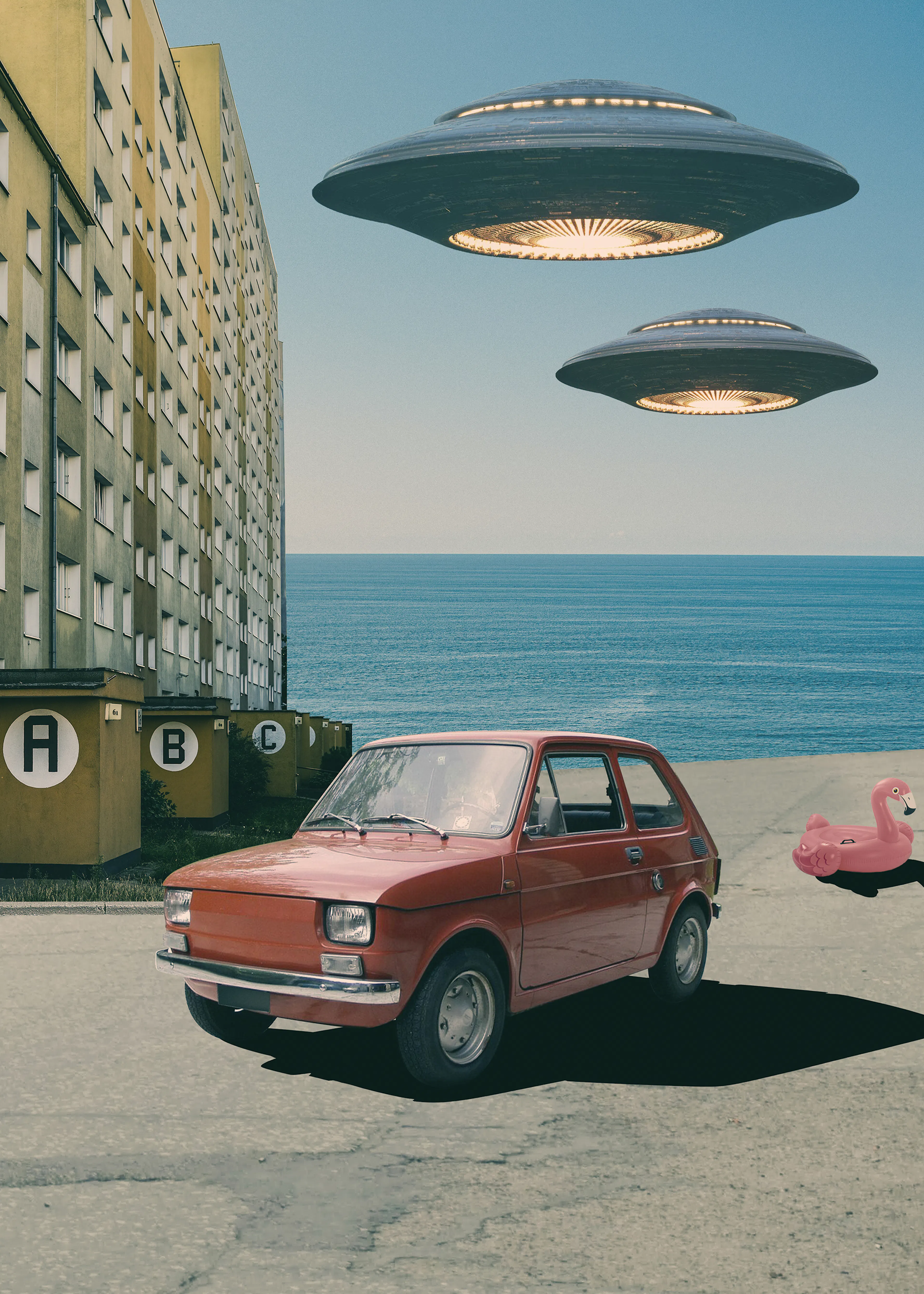 Daniel Donocik - Surrealna nadmorska wizyta UFO Plakat 0