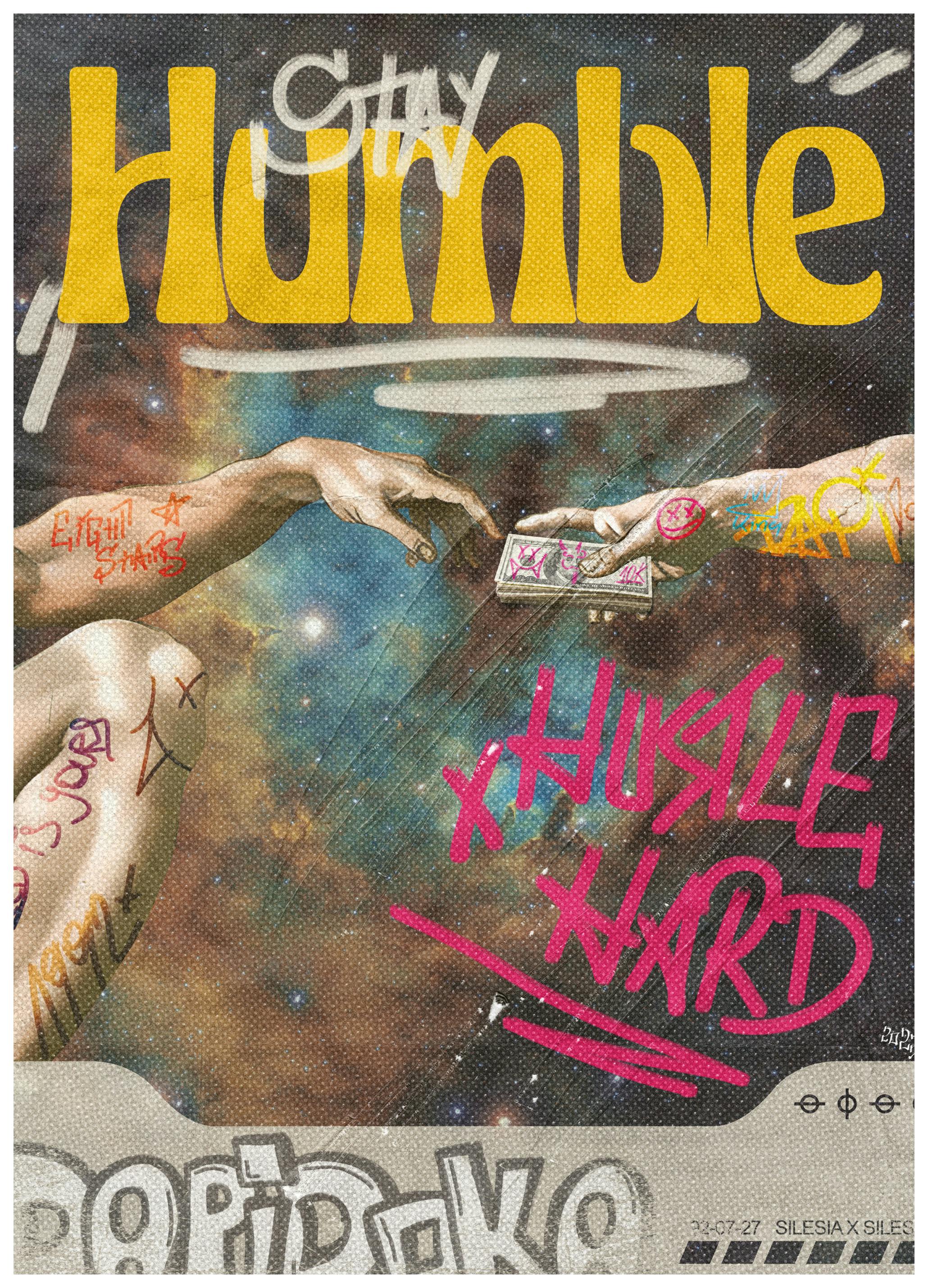 Daniel Donocik - Humble Hustle Space Hands Poster (100x150 cm) - Poster Store
