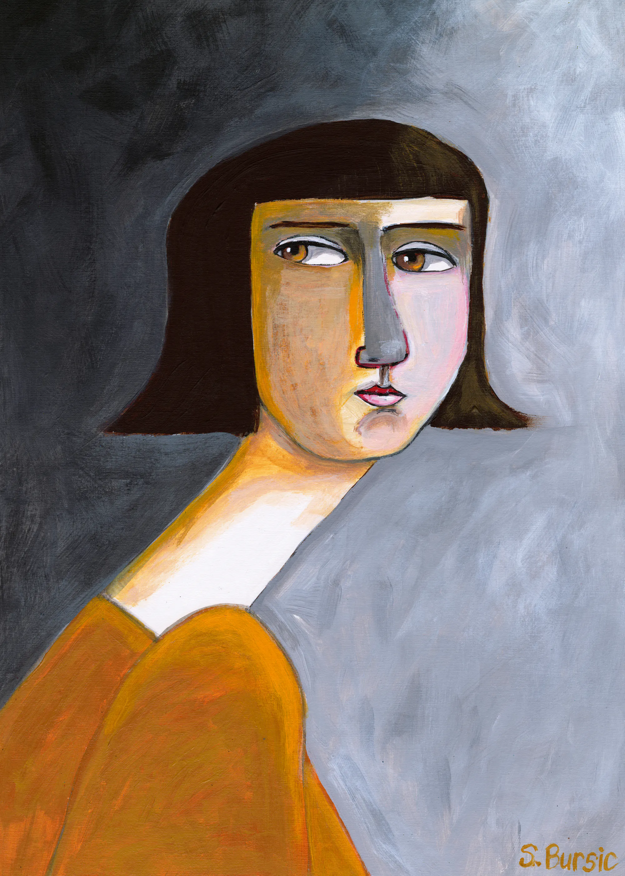 Sharyn Bursic - Zamyślony wzrok kobiety Plakat 0
