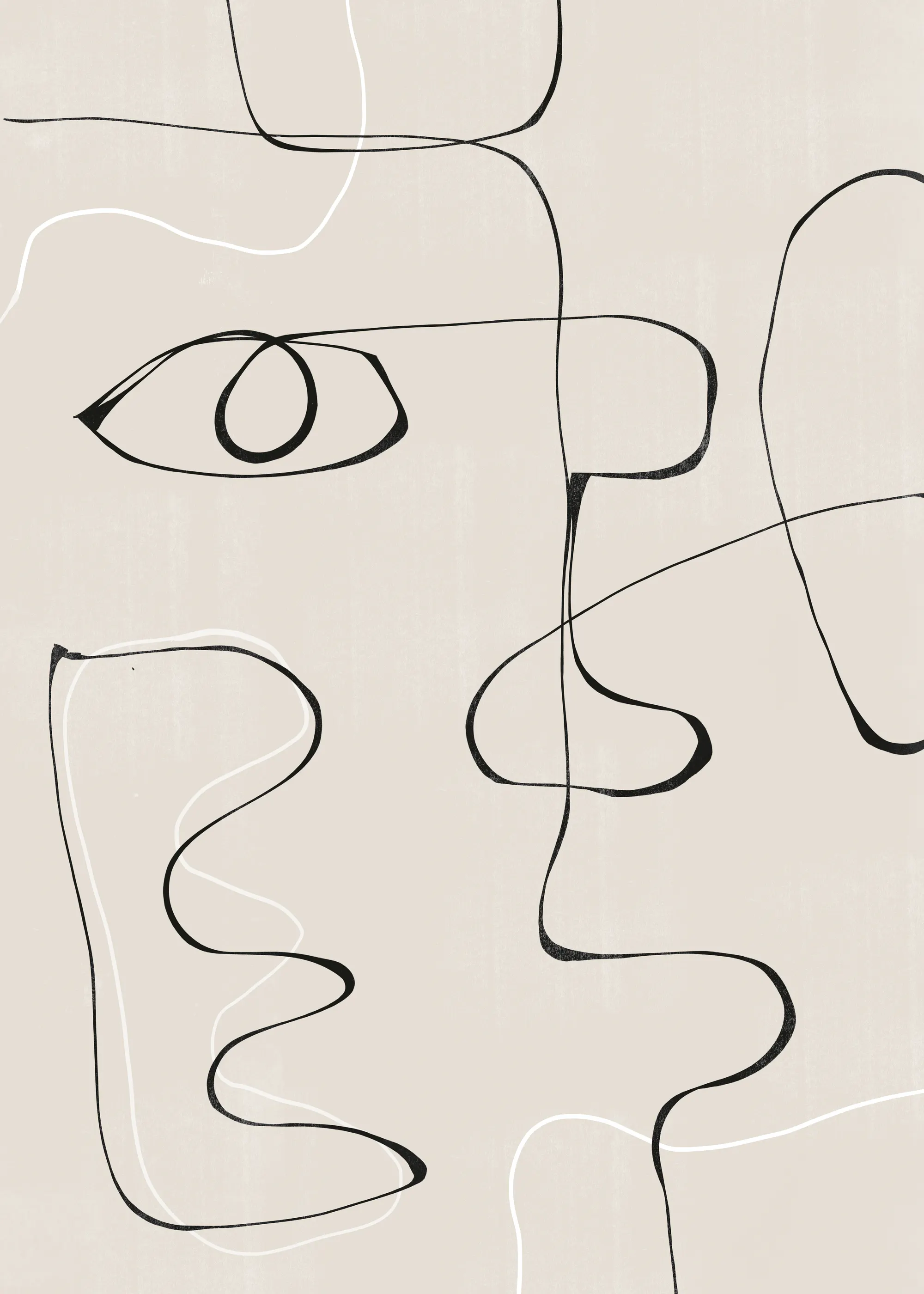 THE MIUUS STUDIO - Paisaje Facial Abstracto Póster 0