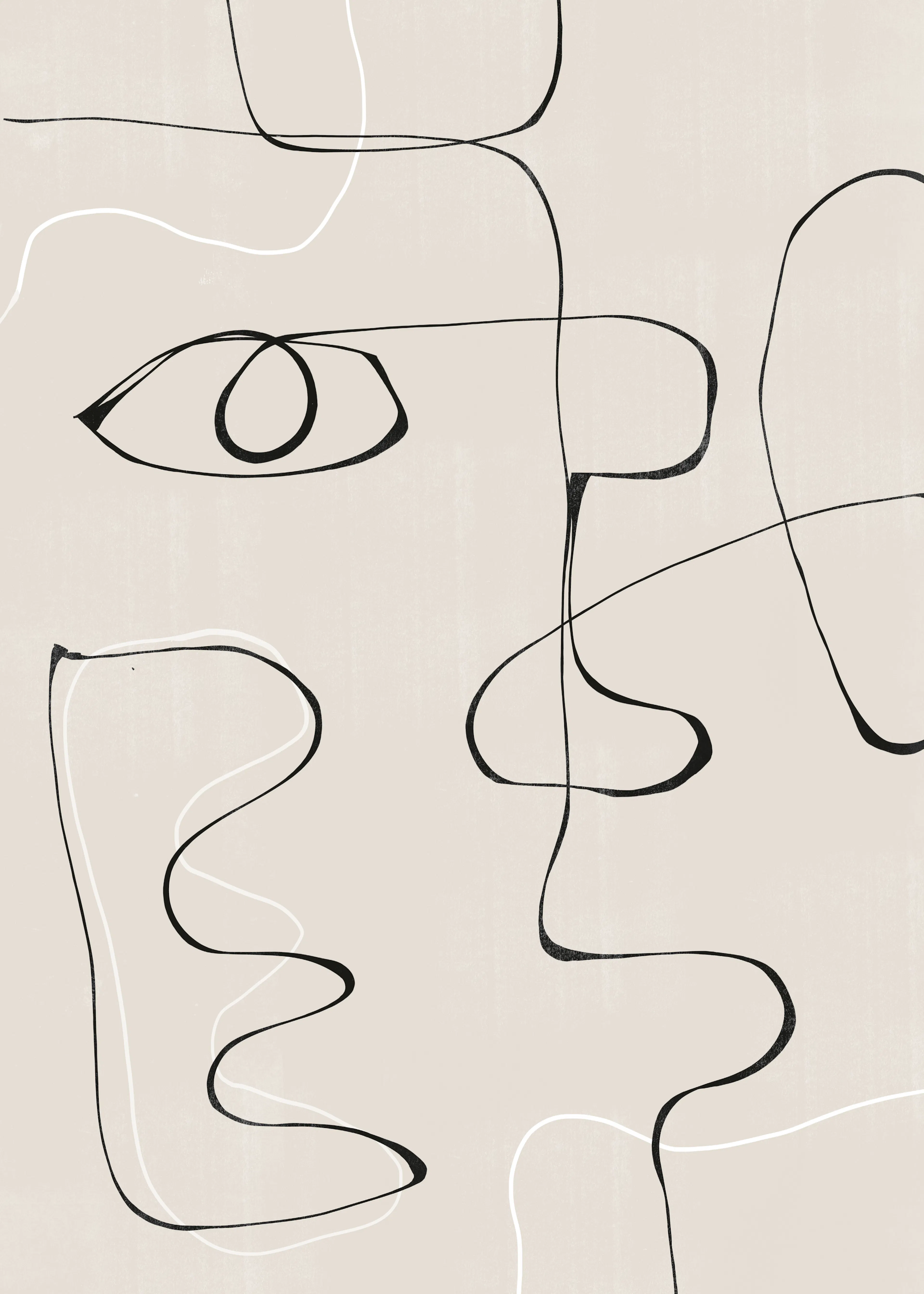 THE MIUUS STUDIO - Paisaje Facial Abstracto Póster 0