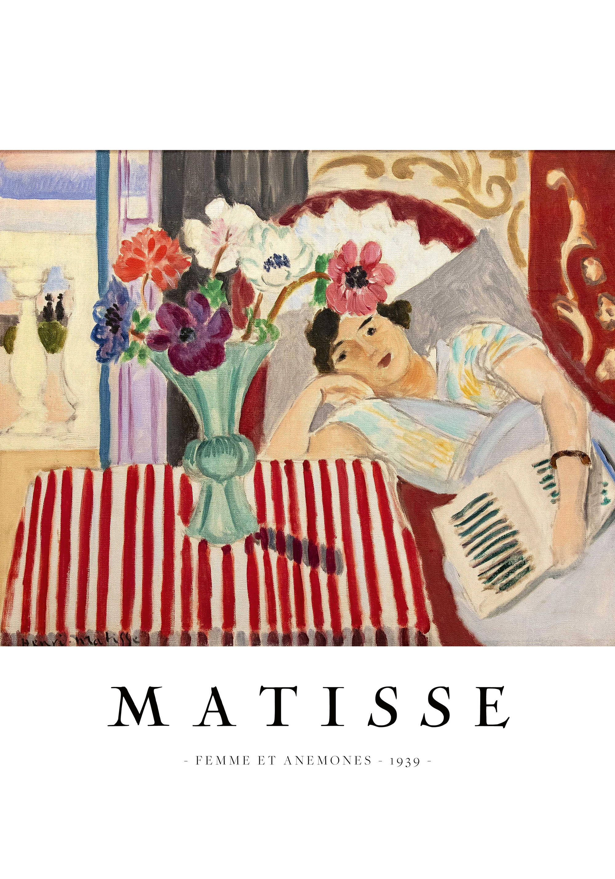 Henri Matisse - Femme Et Anémones Print