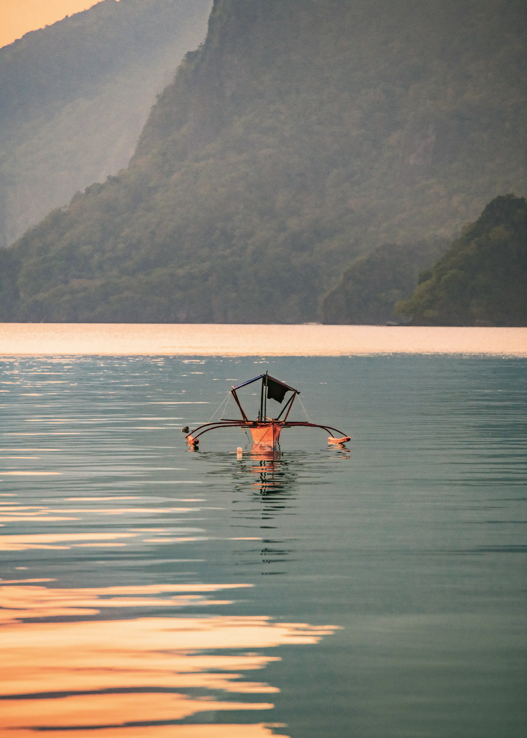 Pesca al Atardecer Póster 0
