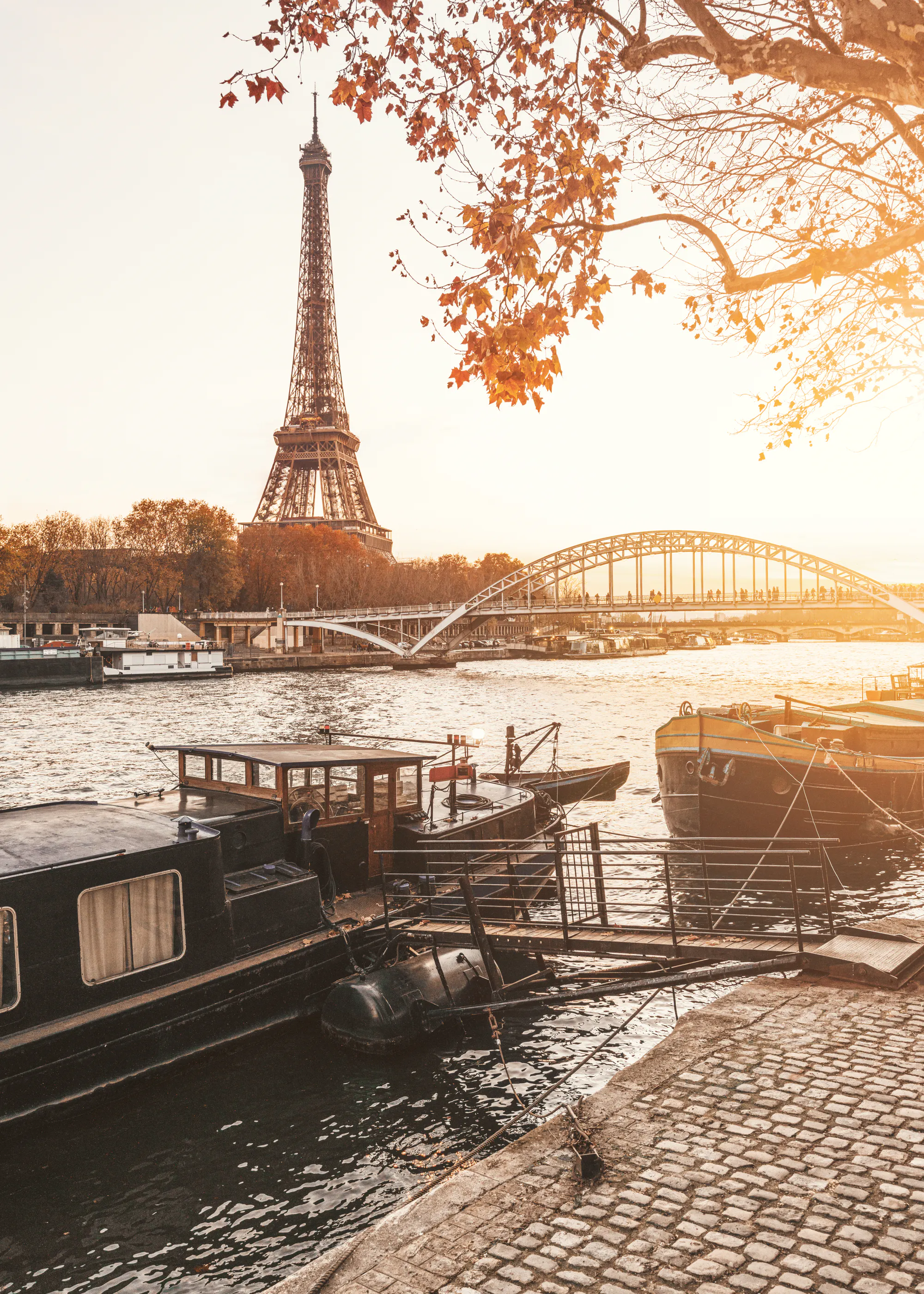 Coucher de Soleil sur la Seine Affiche 0